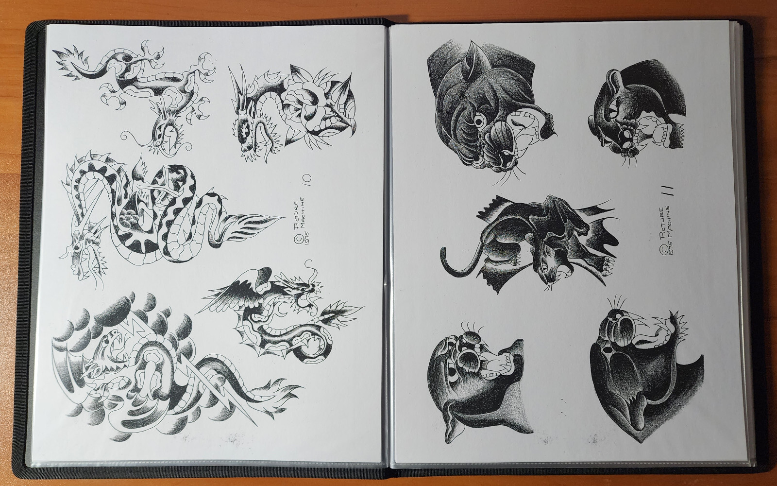 1975 Picture Machine Spaulding Rogers Traditional Vintage Tattoo Flash Book 1-50