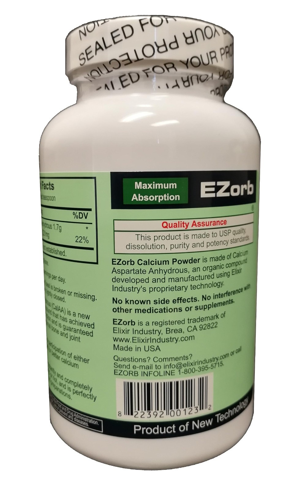 Elixir Ezorb Calcium Powder for Bone, Joint and Muscle Health – 100g