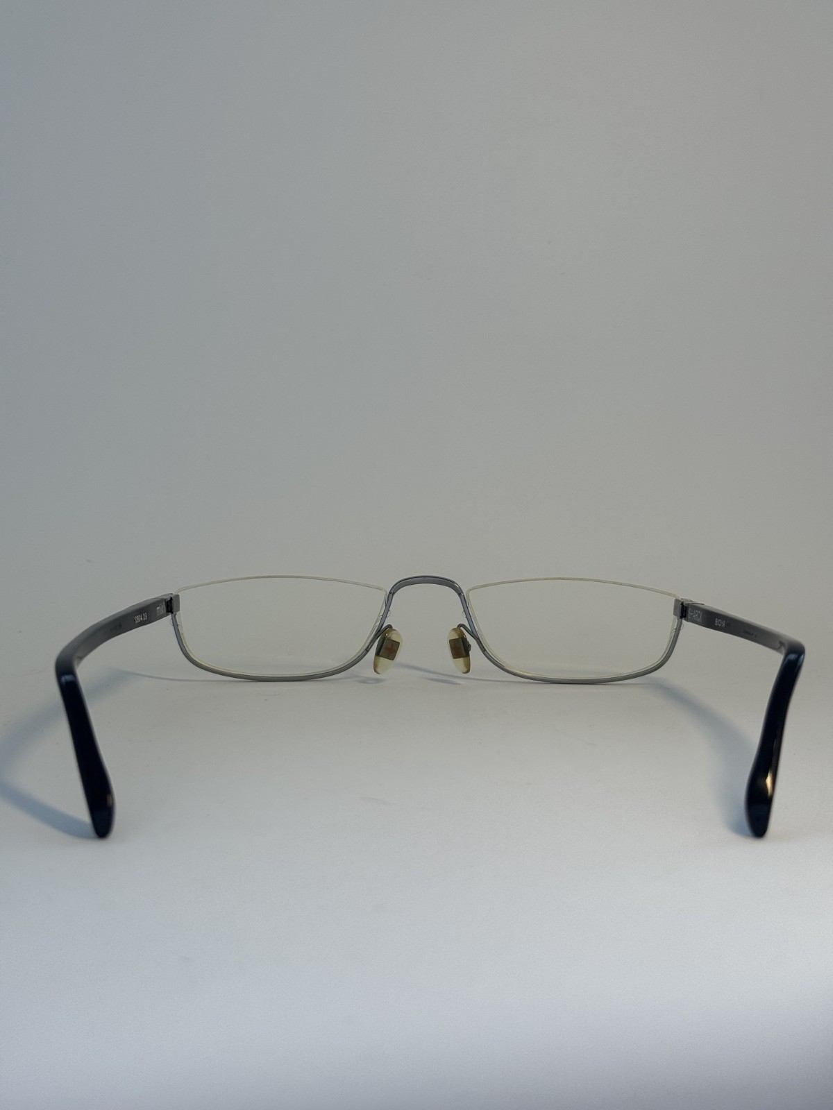 Alain Mikli P9904.09 Starck Biohalf 1 Silver Black Rectangular Eyeglasses Frames