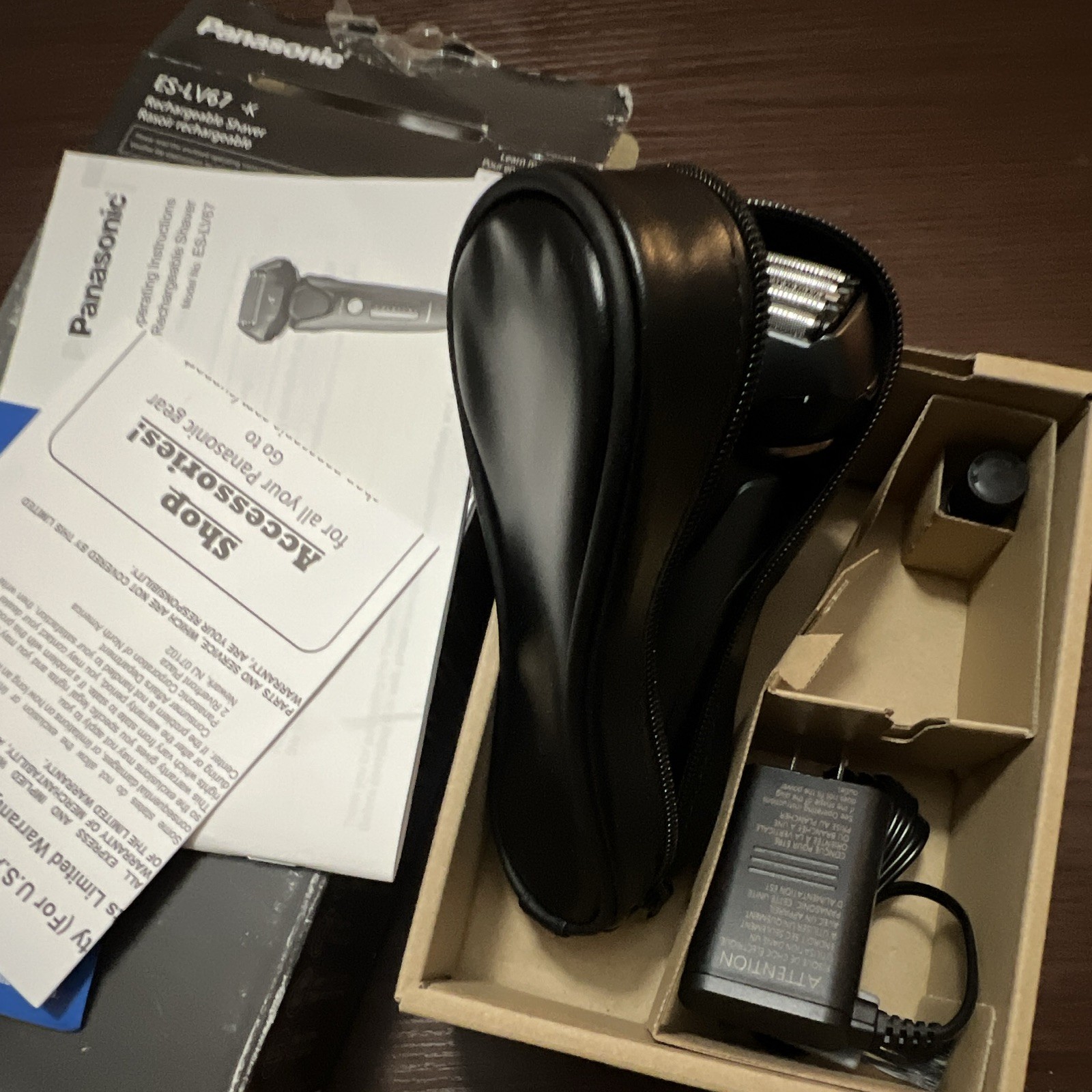 Panasonic ES-LV67-A Men’s Facial Foil Shaver, Wet/Dry Rechargeable, Black