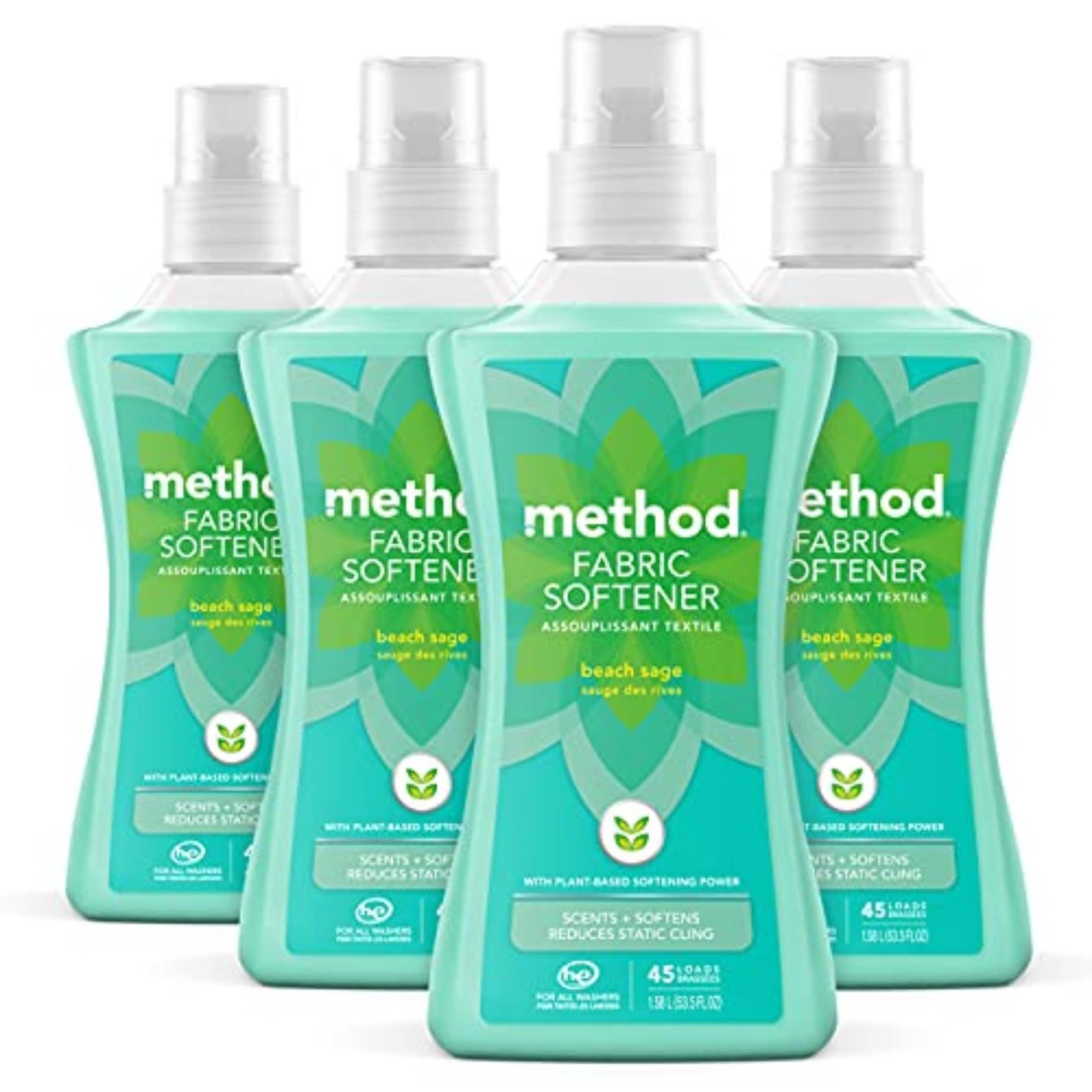 Fabric Softener Method Beach Sage 53.5oz 45 Loads Pack Ounces
