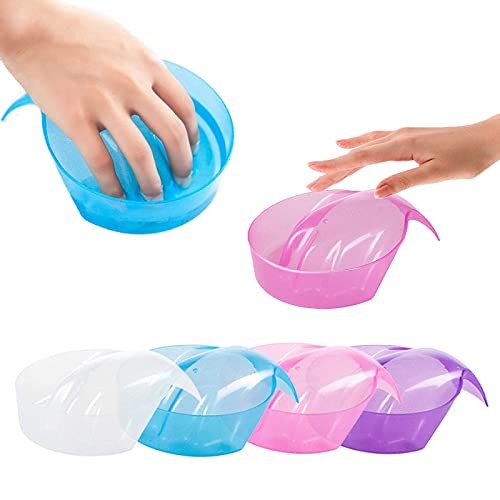 4 Pcs Hand Cuticle Nail Soaking Bowl, Dead Skin Cleaning Softening Nursing