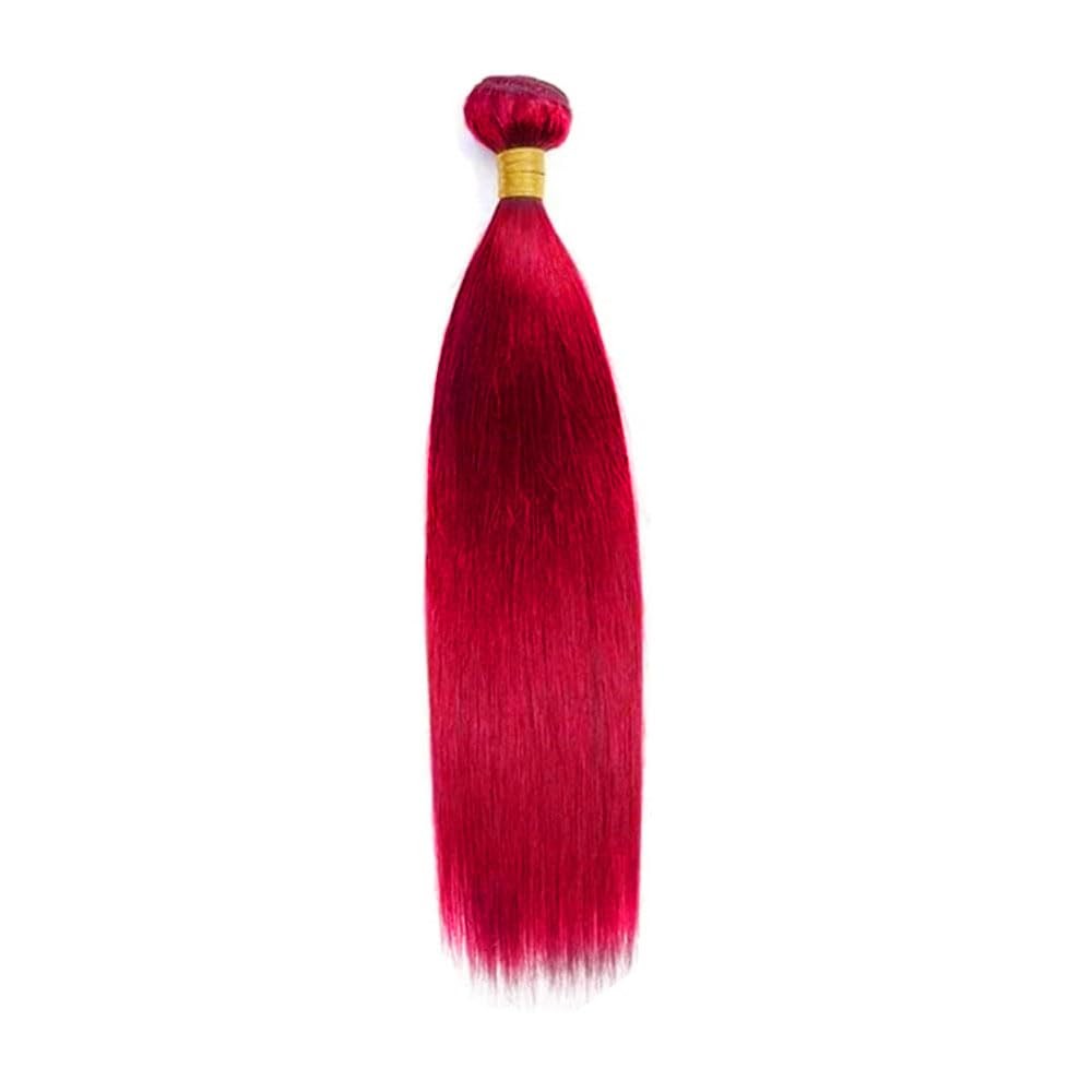 Gveoxvo Red Bundles Human Hair Red Straight 1 Bundle Unprocessed Brazilian
