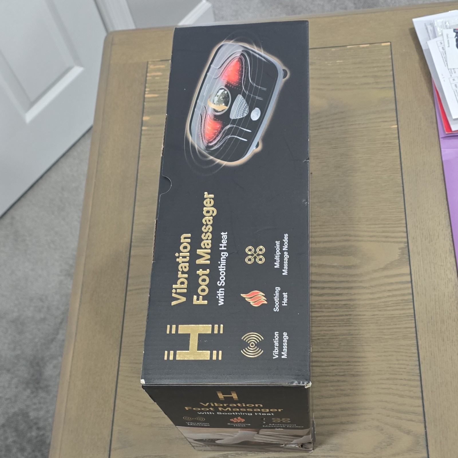HoMedics Heated Vibrating Foot Massager, Black, Corded Electric 120V, 1hr