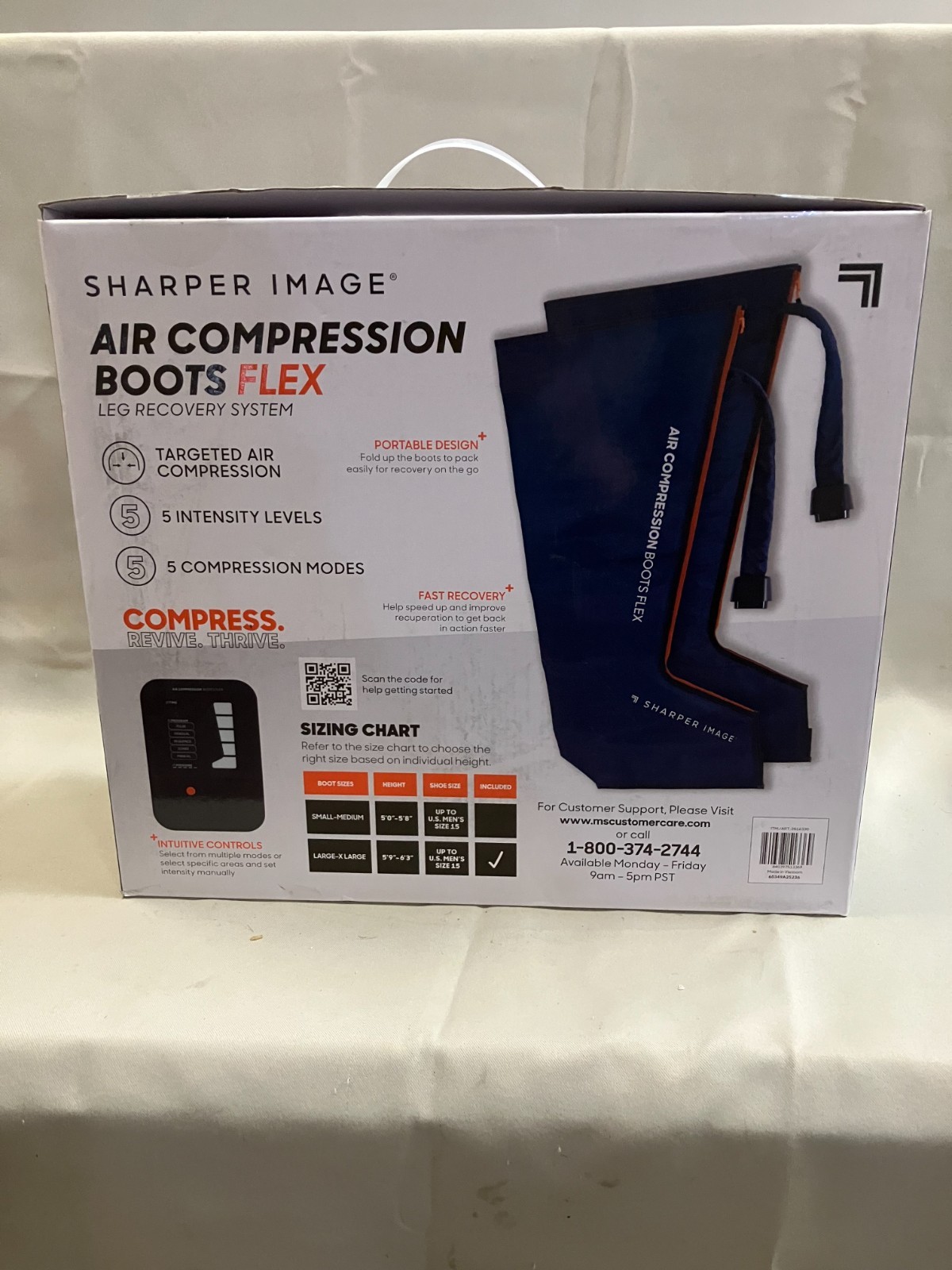 SHARPER IMAGE Air Compression Boots Lg-XLG