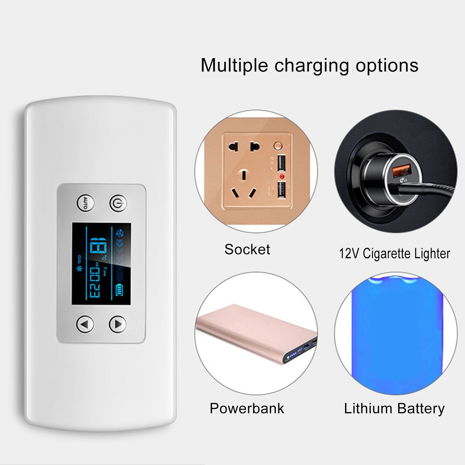 Insulin Cooler Travel Refrigerator Rechargeable Constant Temperature LCD