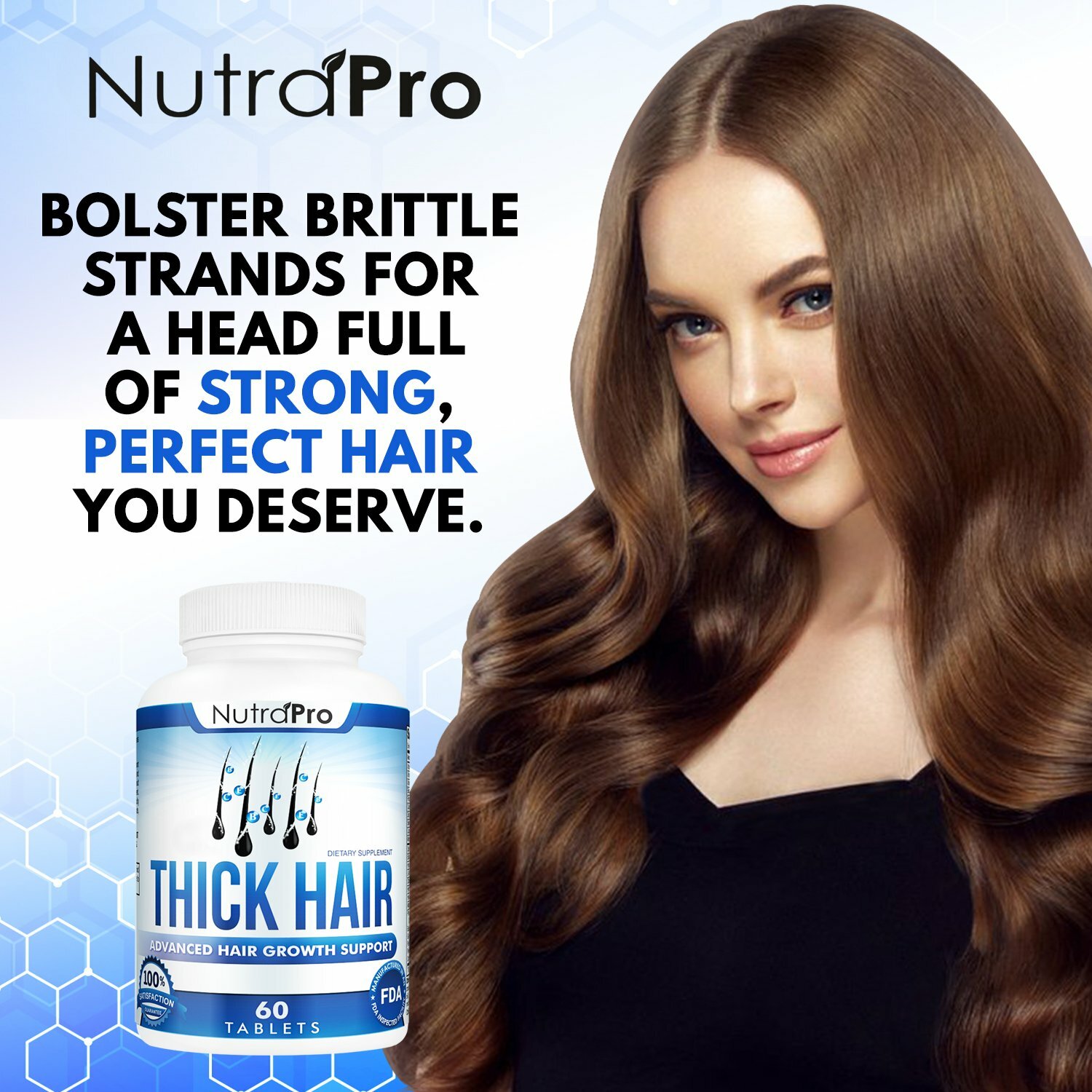 Thick Hair Growth Vitamins – Anti Hair Loss DHT Blocker