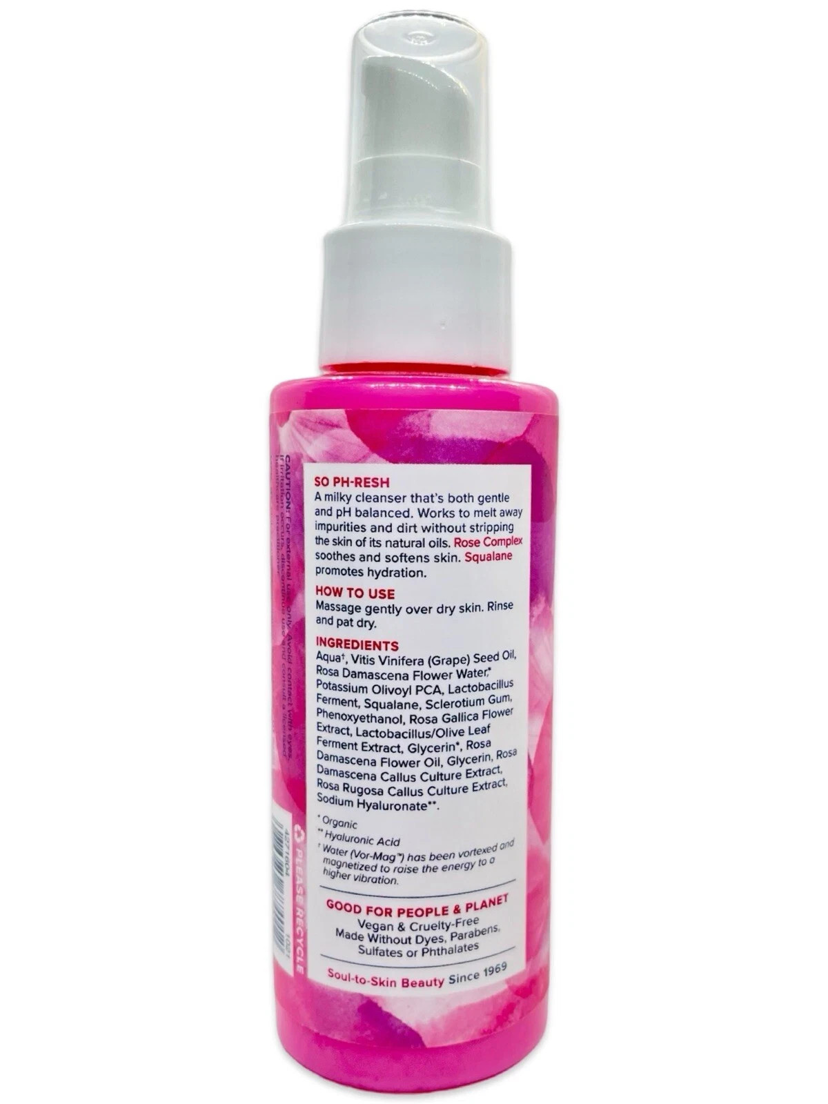 Heritage Store Rosewater Cleanser Dry To Combination Skin 4 fl oz
