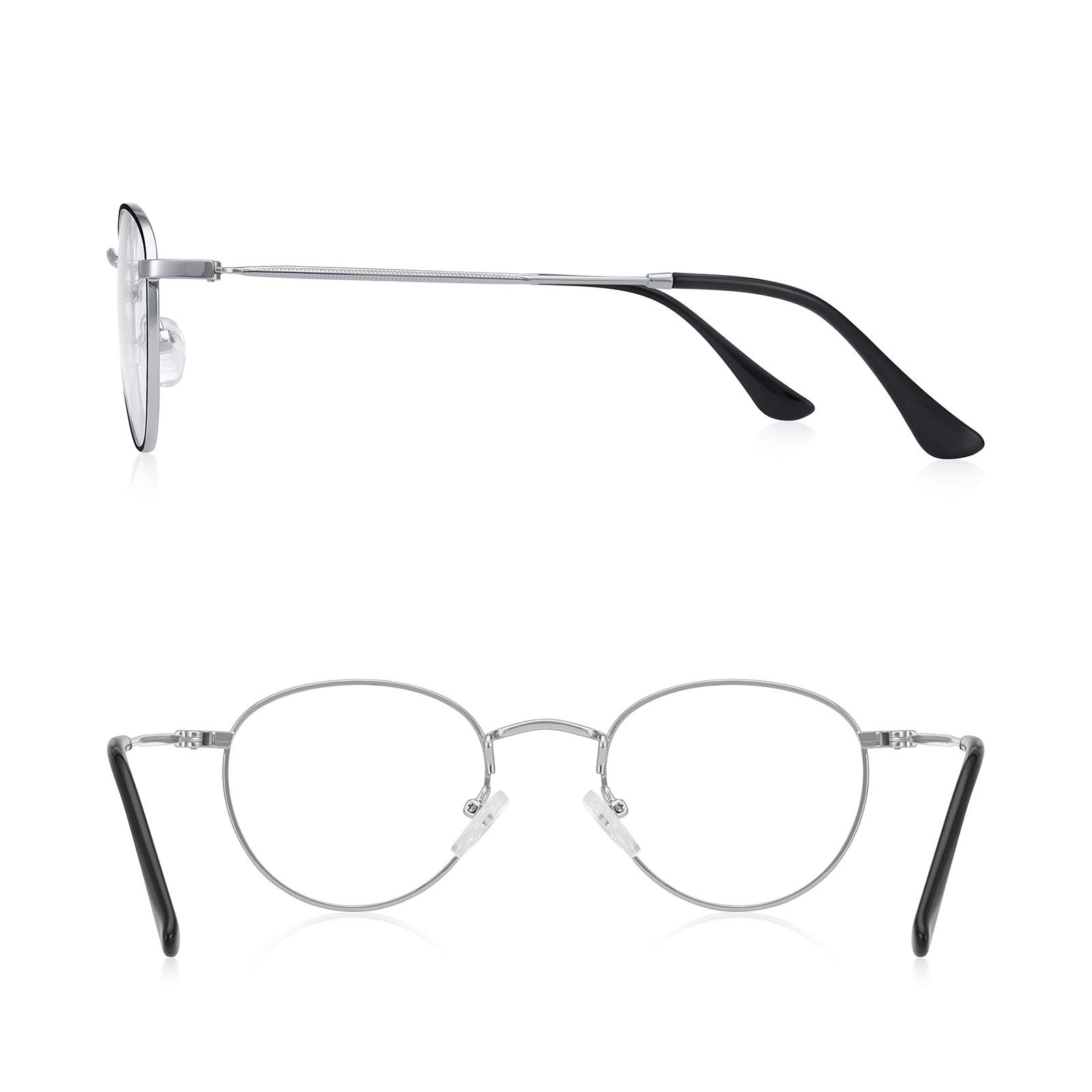 RB.Pilot Reading Glasses Silver/Black 48mm 3.0x