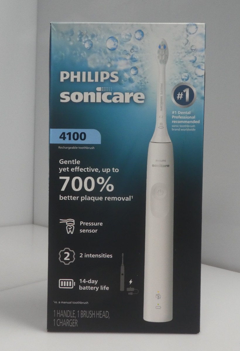Philips Sonicare 4100 Series Electric Toothbrush White DAMAGED BOX