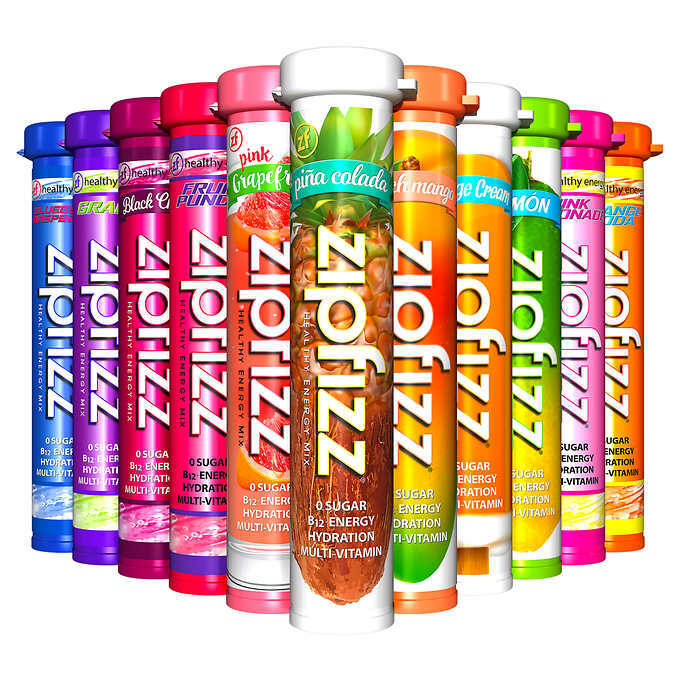 Zipfizz Energy Drink Mix 30 Tubes 4-6 Hours of Enhanced Energy 11 Flavors