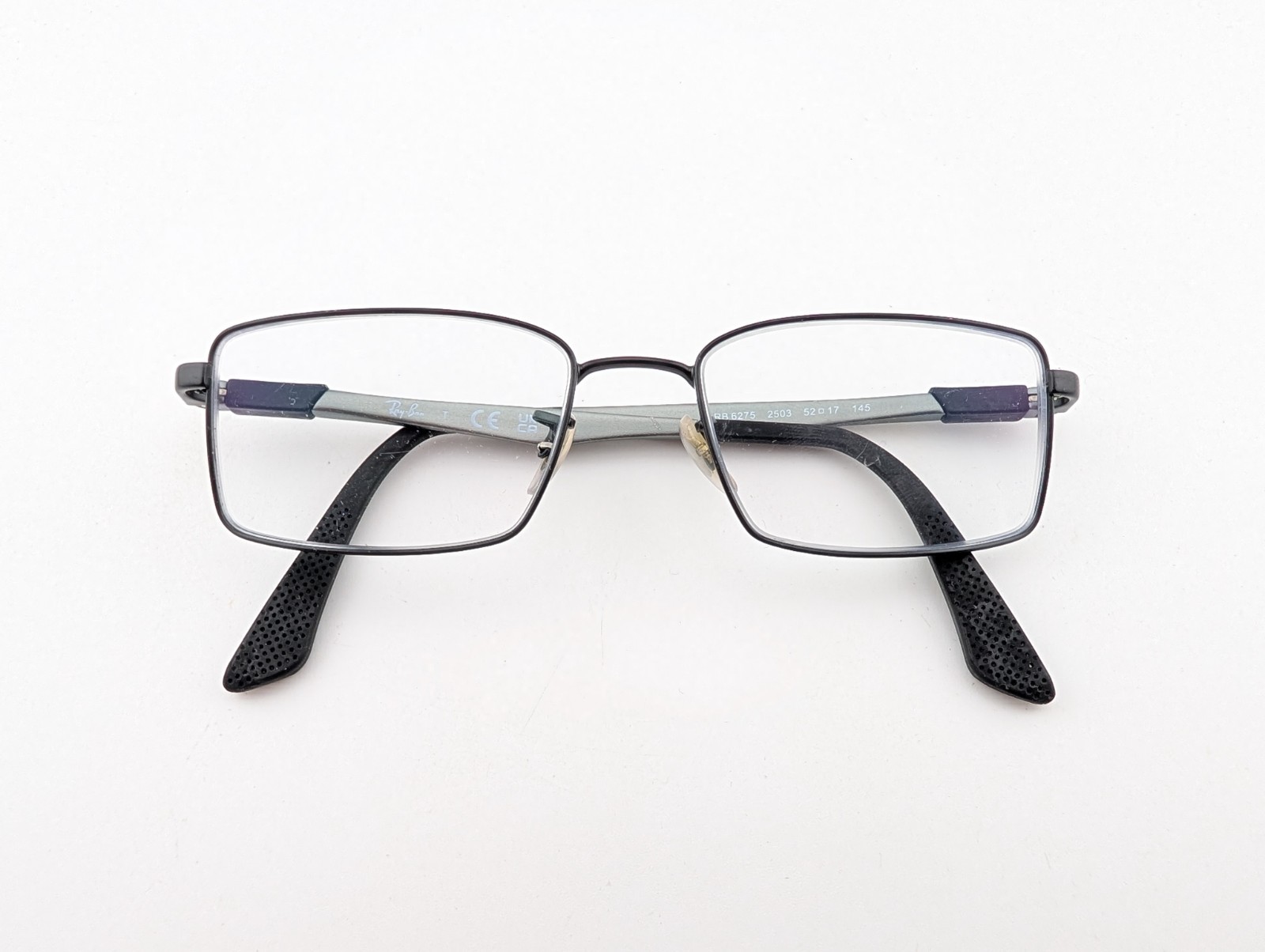 Ray Ban Eyeglasses, Frames Only, RB 6275 2503, 52-17-145, Black, Metal