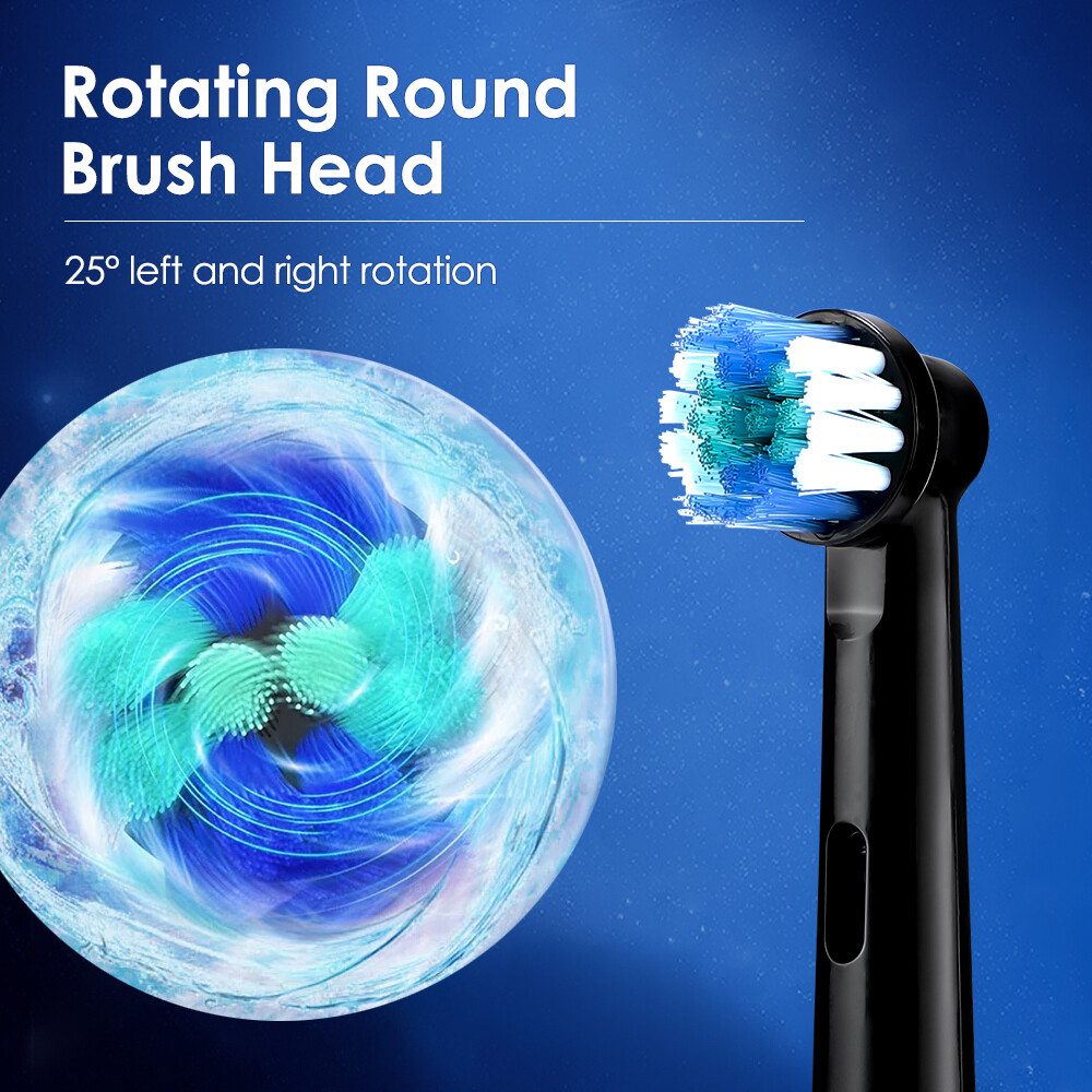 Pro Rotating Electric Toothbrush Rechargeable With 4 Brush Heads 5 Modes Timer