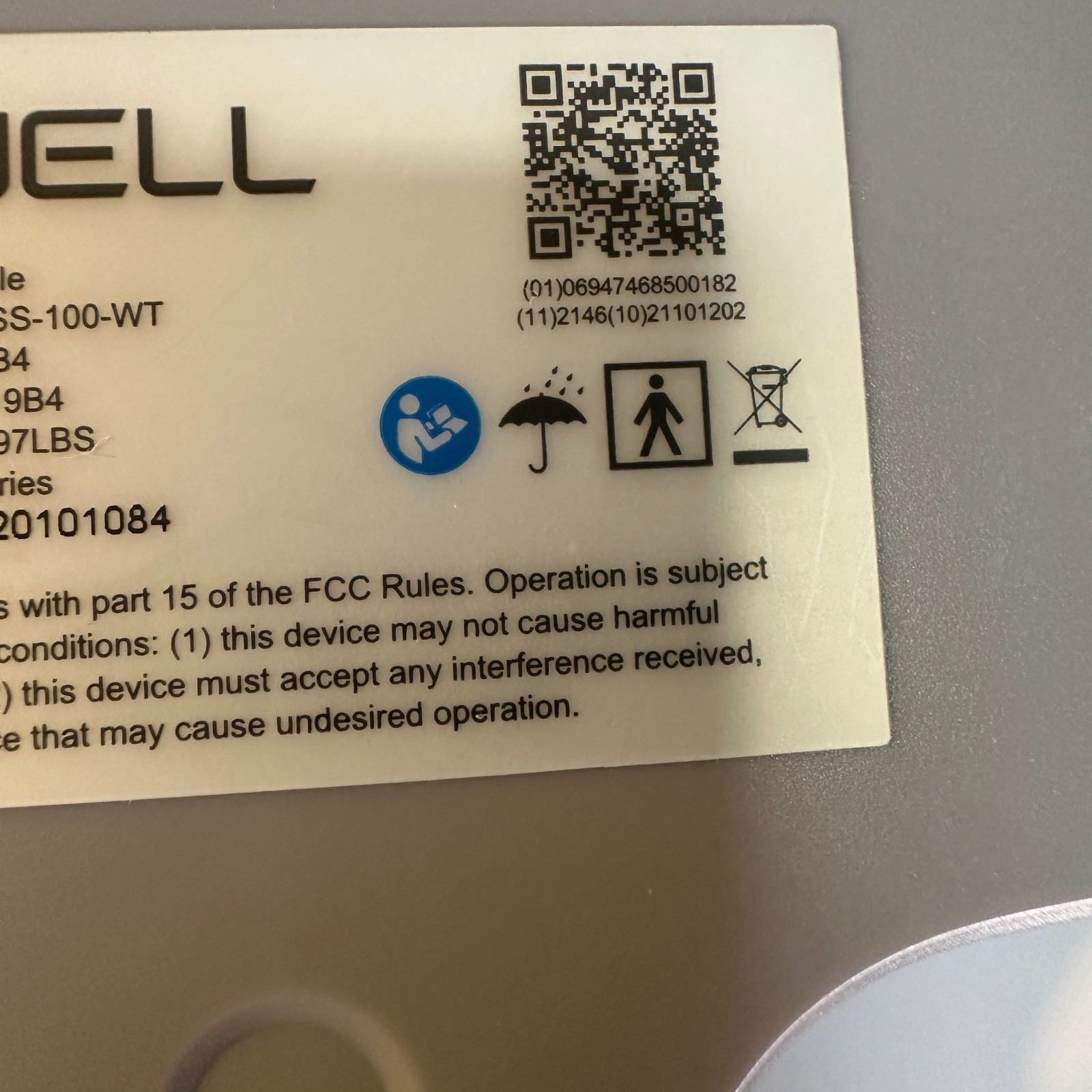 B-WELL Bluetooth Smart Scale LED Display EF-919B4 FCC 2021 Release