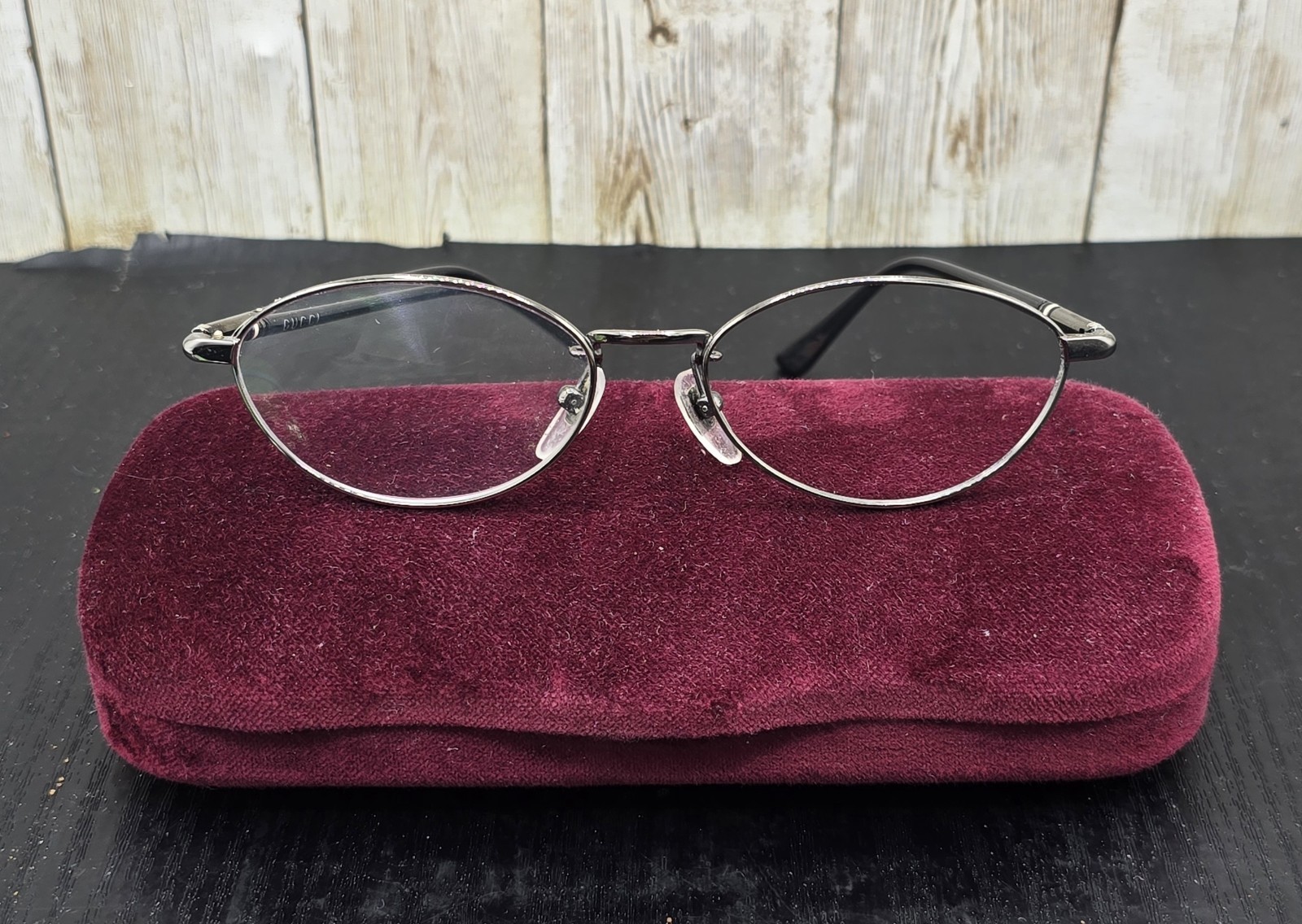 Gucci Eyeglasses Frames GG0949OJ 003 Black Silver & Case Oval Wire Rim 52-16-135