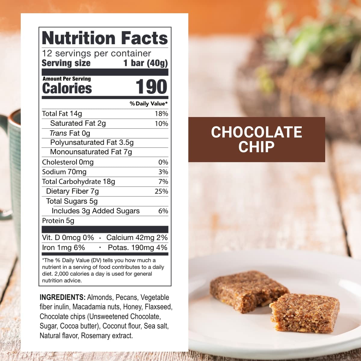 Prolon Fasting Bars | 5g Protein, 7g Fiber | Keto-Friendly, Gluten-Free, Dair…