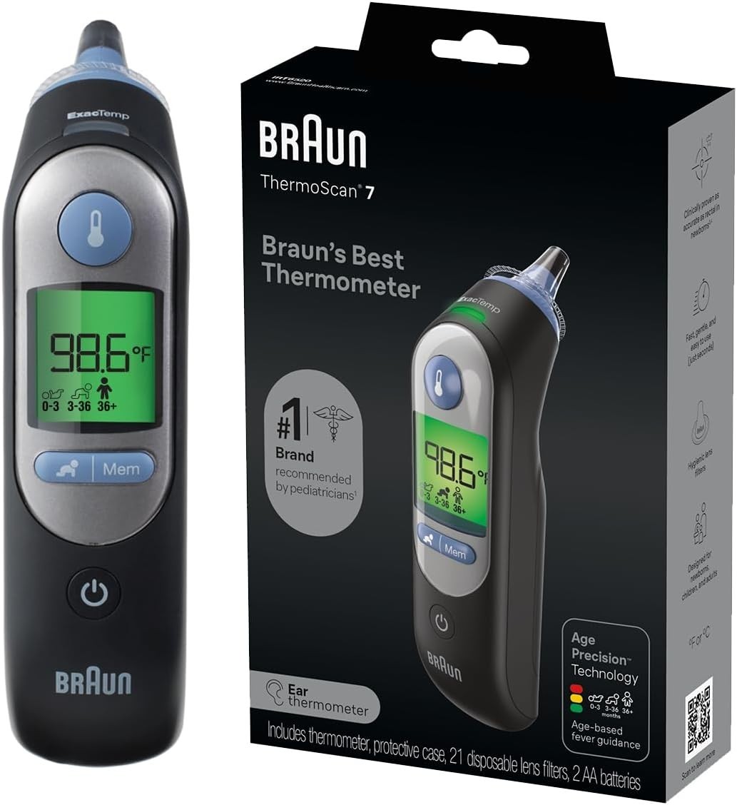 Braun ThermoScan 7 Digital Ear Thermometer for adults, babies and Infats