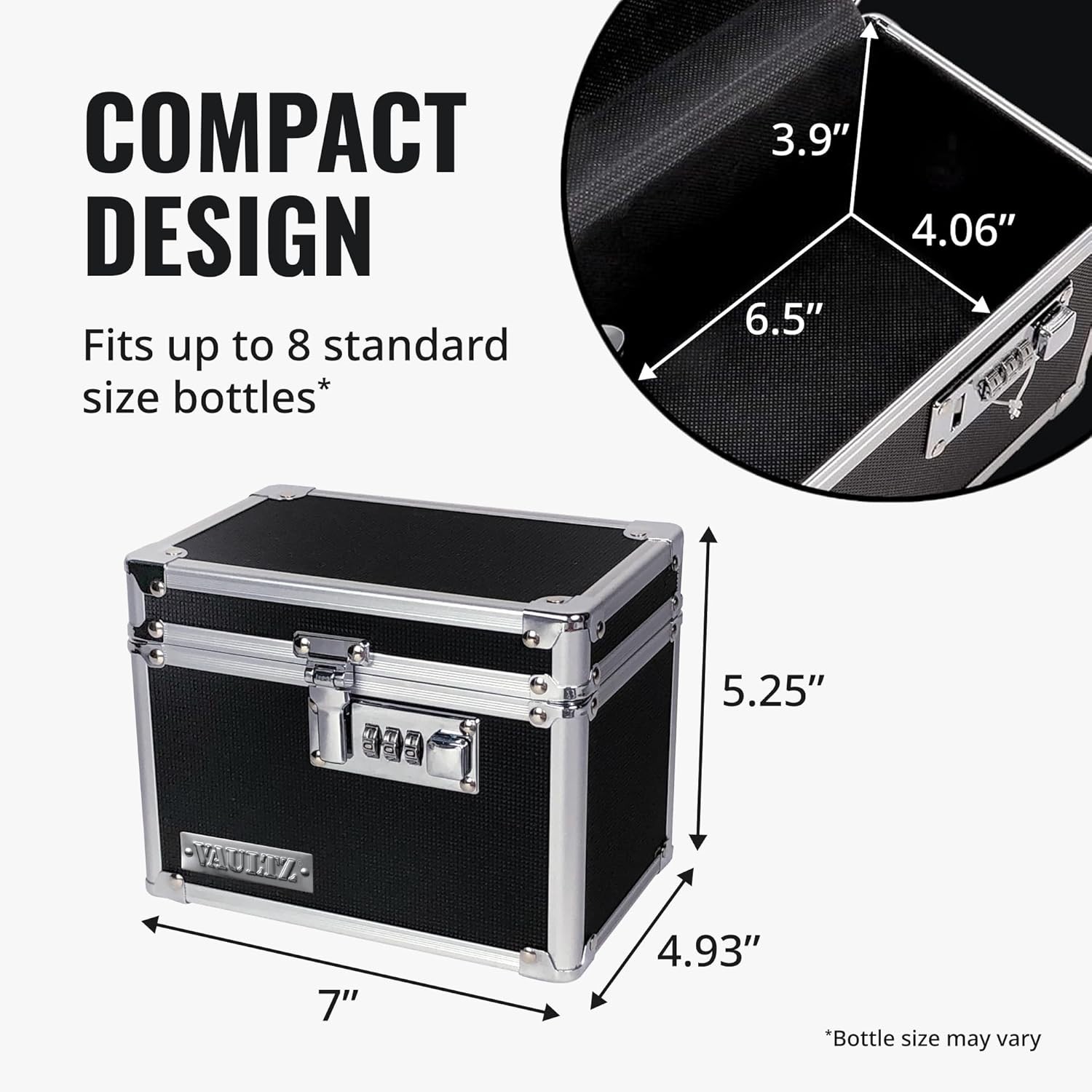 Metal Lockbox with Code – Portable Medication Safe
