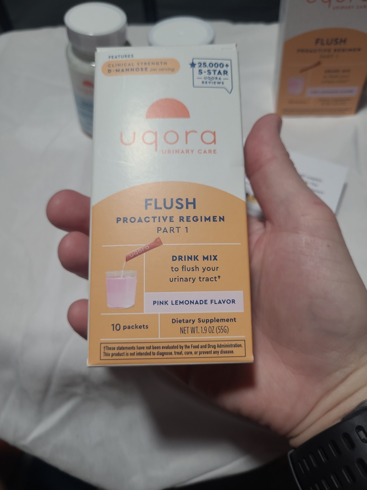 Uqora Complete Regimen- Urinary Tract Support Pink Lemonade Drink Mix Packets
