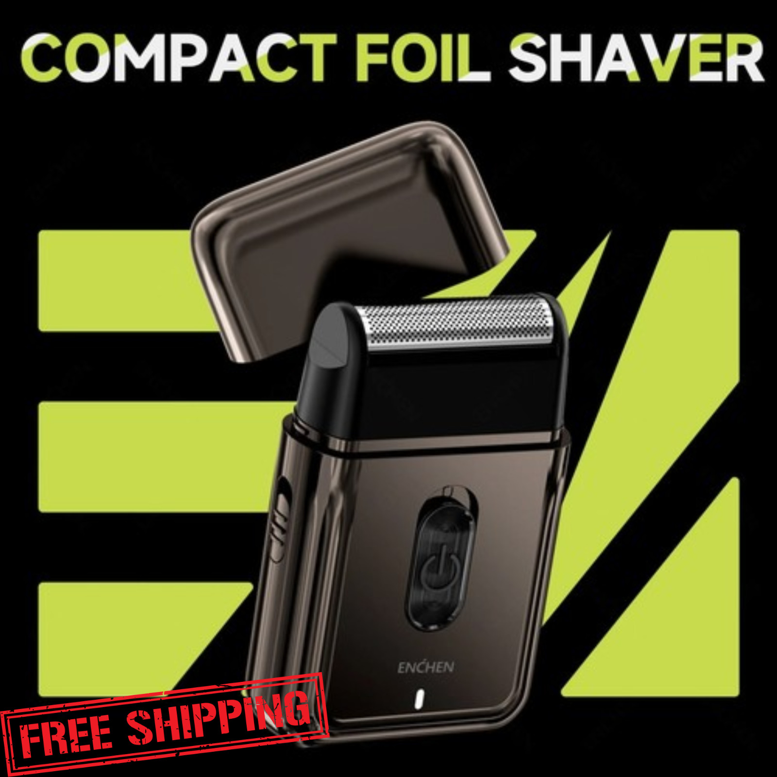 Portable Electric Foil Shaver USB-C Rechargeable Beard Razor Pop-Up Trimmer Men