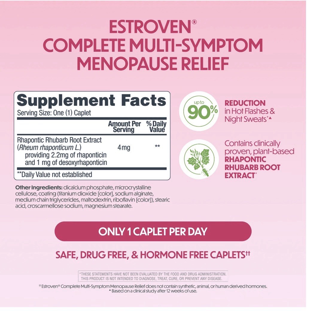 Estroven Complete Multi-Symptom Menopause Relief 60 Caplets .