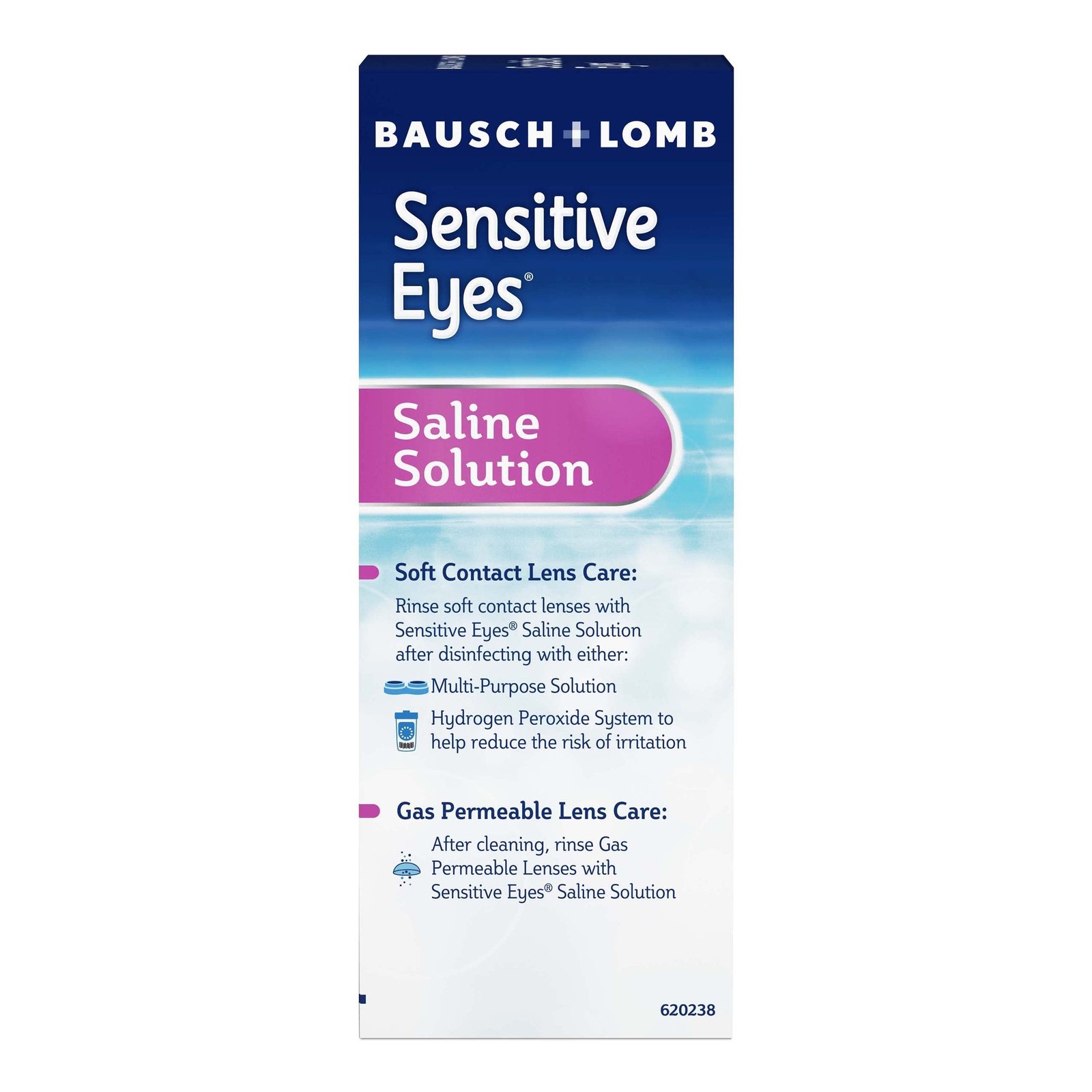Sensitive Eyes Saline Solution from Bausch & Lomb, for Soft Contact & Gas…