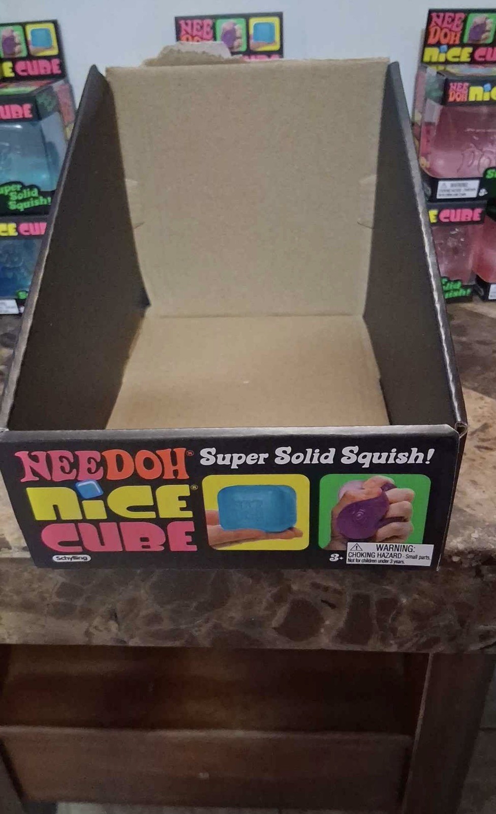 NeeDoh Nice Cube Pink Super Solid Squishy Stress Toy Fidget Sensory New