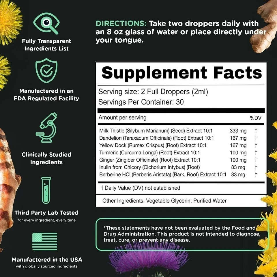 SuperBonsai Super Liver Support with Milk Thistle – Cleanse Detox & Repair Aid