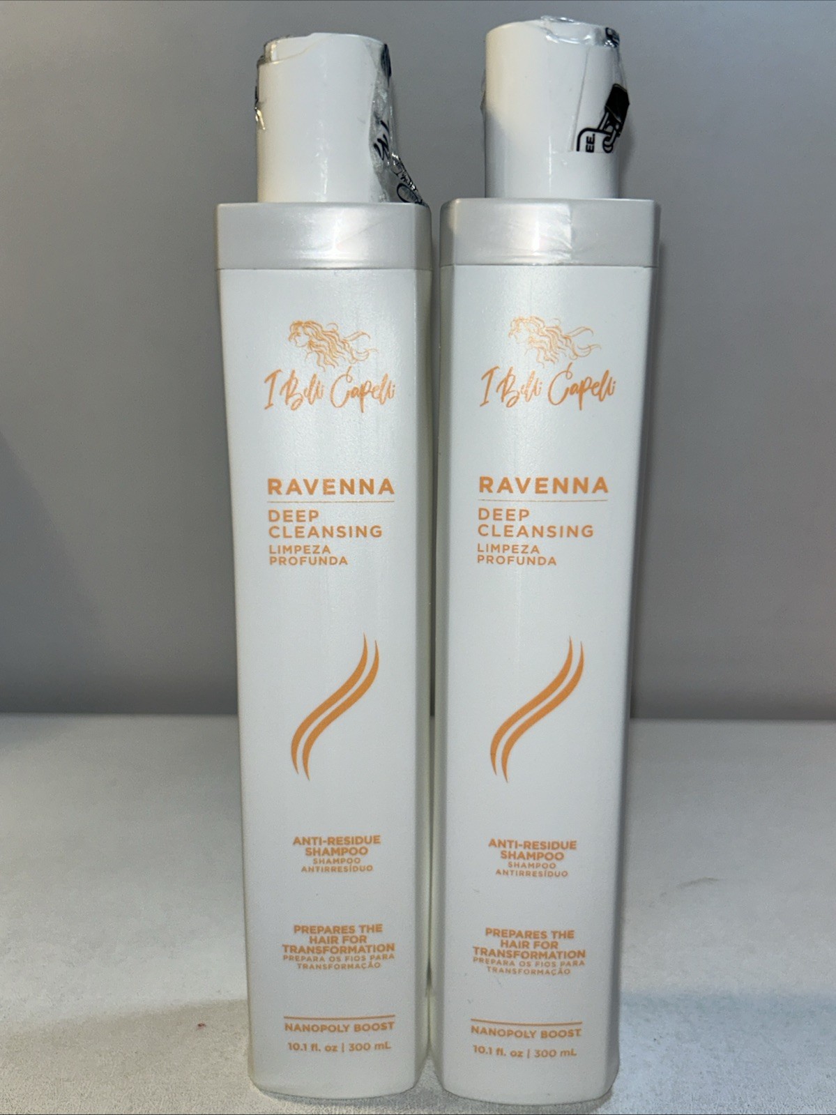 2 Sealed Ibelli Capelli Ravenna Anti-Residue Shampoo 10 Oz Damaged Outer Packag
