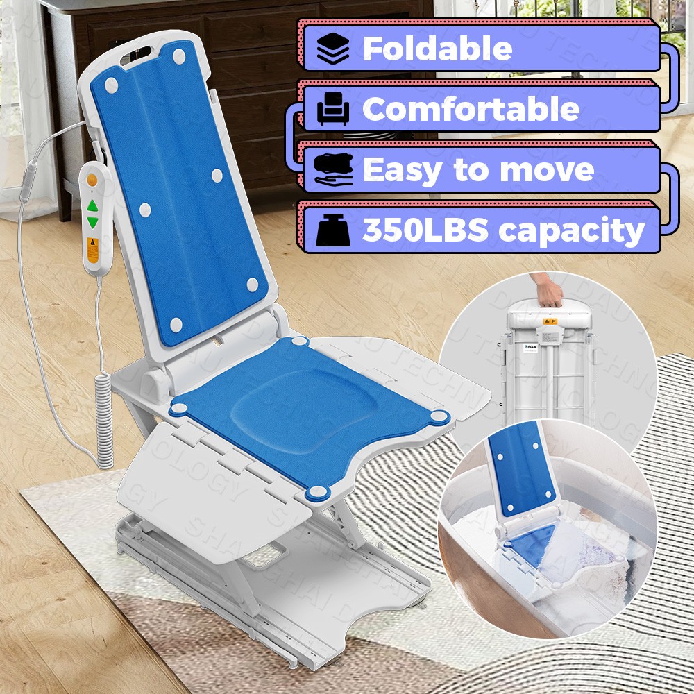 2-In-1 Electric Chair Lift – Floor & Bath Lift For Elderly, Foldable