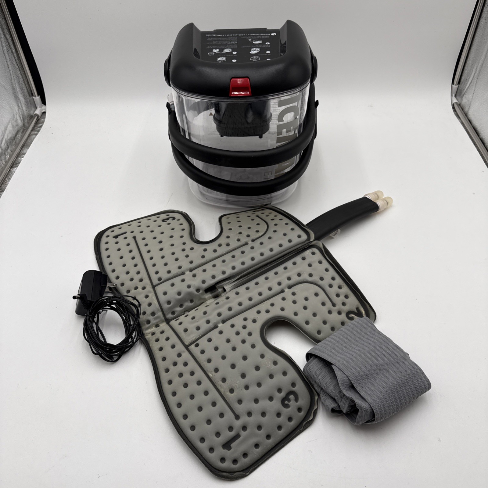 Donjoy Ice Clear 3 Cold Water Pump Main Unit W/ Power Supply, Pad, Hose