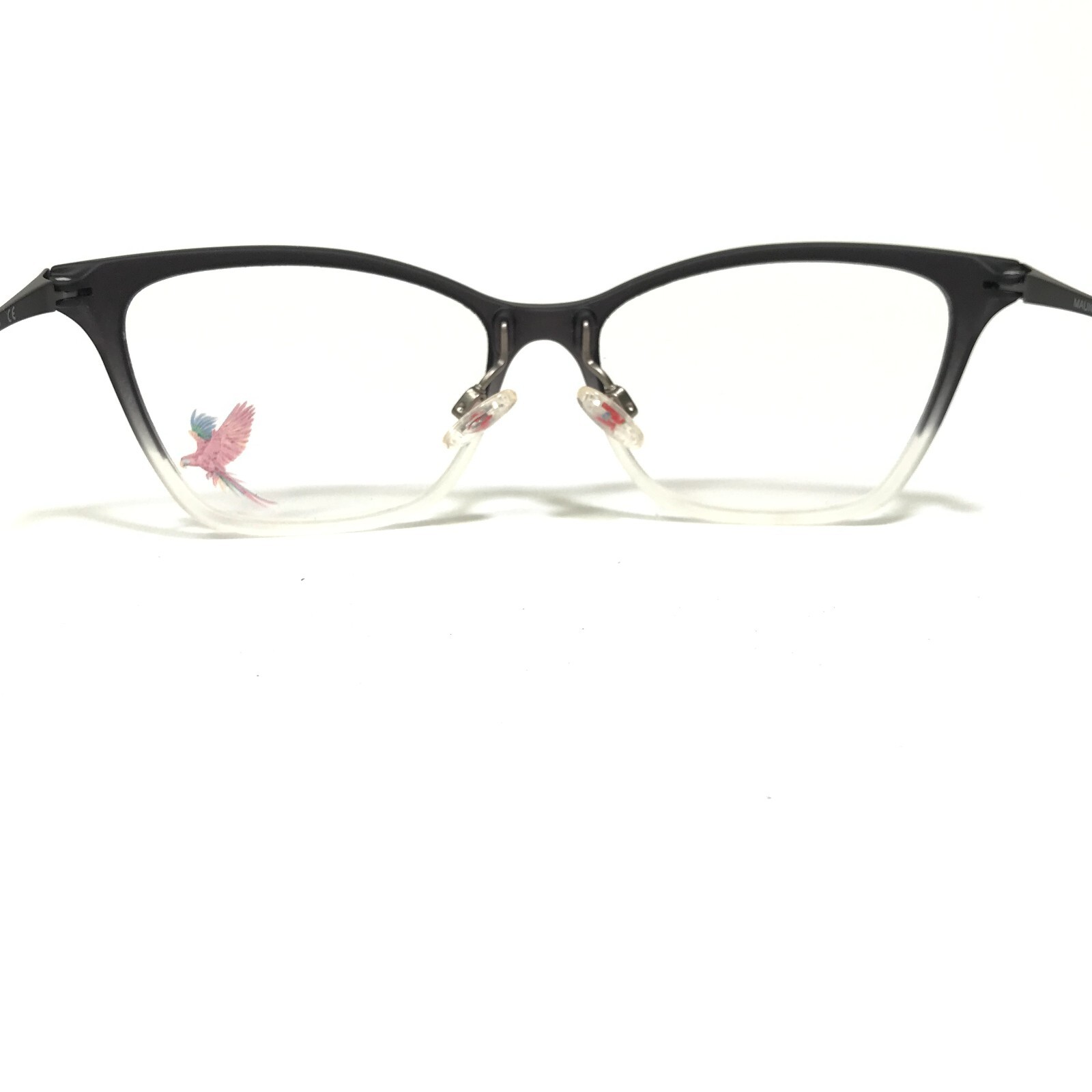 Maui Jim Eyeglasses Frames MJO2606-94M Black Gray Clear Fade Cat Eye 52-15-145