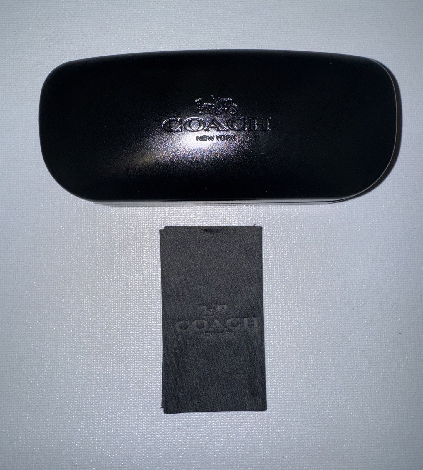 New COACH Black Eyeglasses Case – Authentic – Comes With Cleaning Cloth