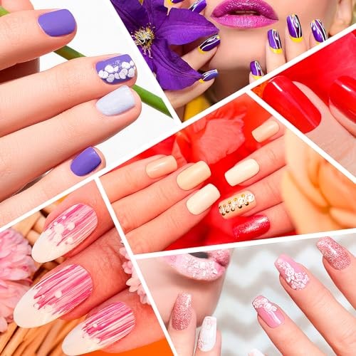 Jeffdad Nail Dotting Tool, 4 Pcs Professional Double-ended Nail Art silver