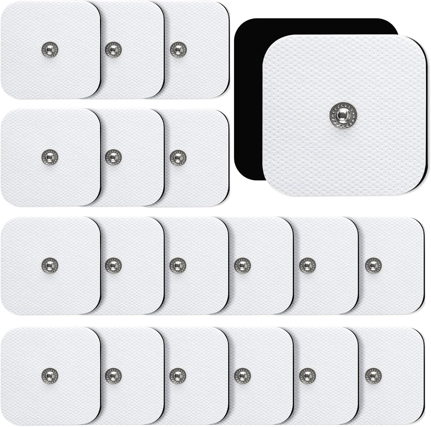 TENS Unit Replacement Pads, 20PCS 3.5Mm Snap Electrode Pads, Self-Adhesive