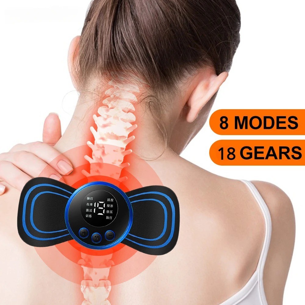 Electric Neck Massager EMS Muscle Massage Stimulator Low Frequency Instrument B