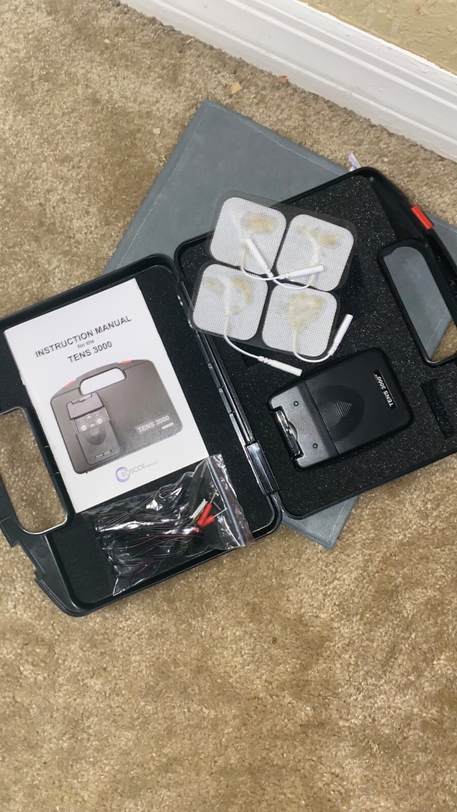 Current Solutions TENS 3000 Electrode Pads with Case Black