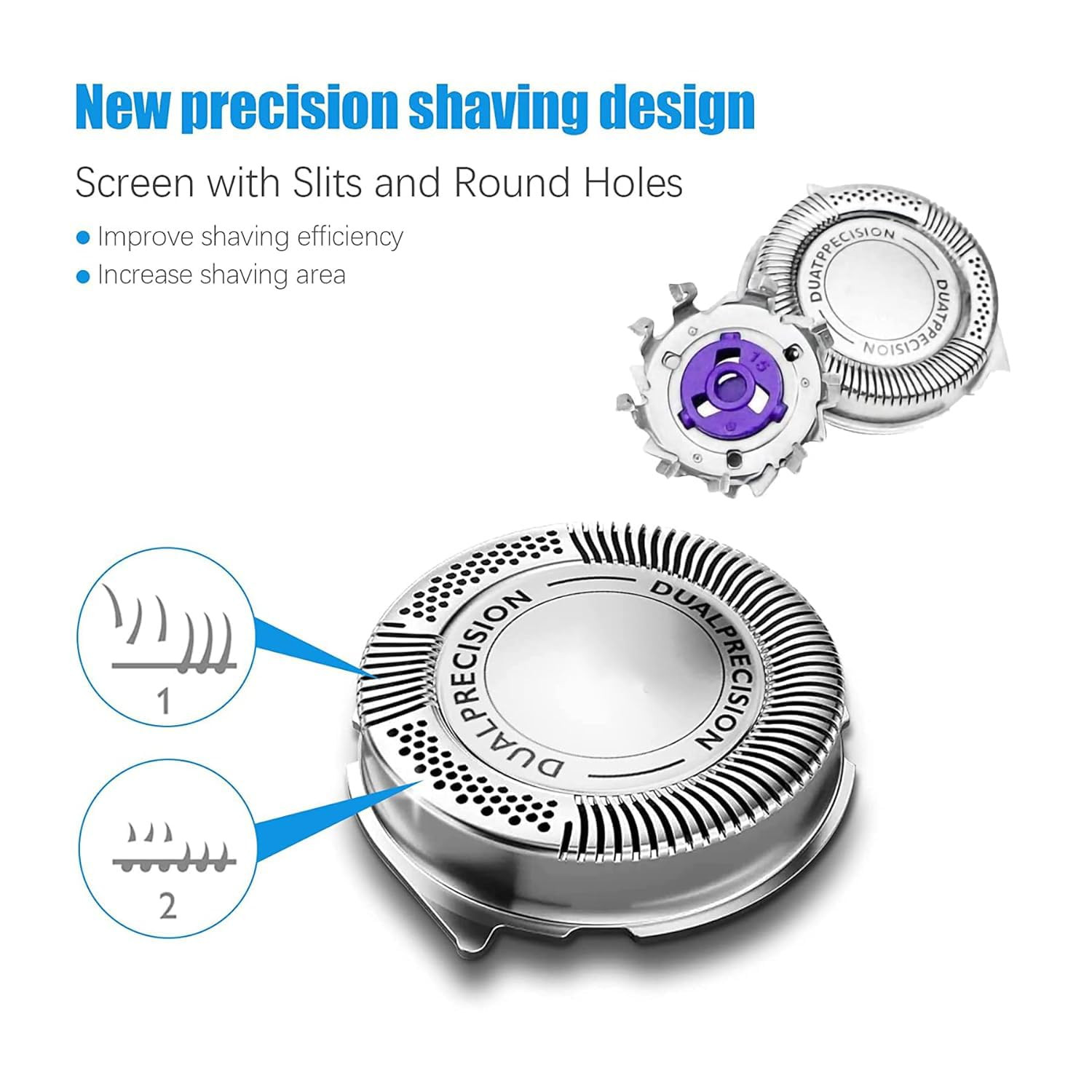 HQ8 Replacement Heads Razor Blades for PT720 AT880 Heads, Compatible with Philip
