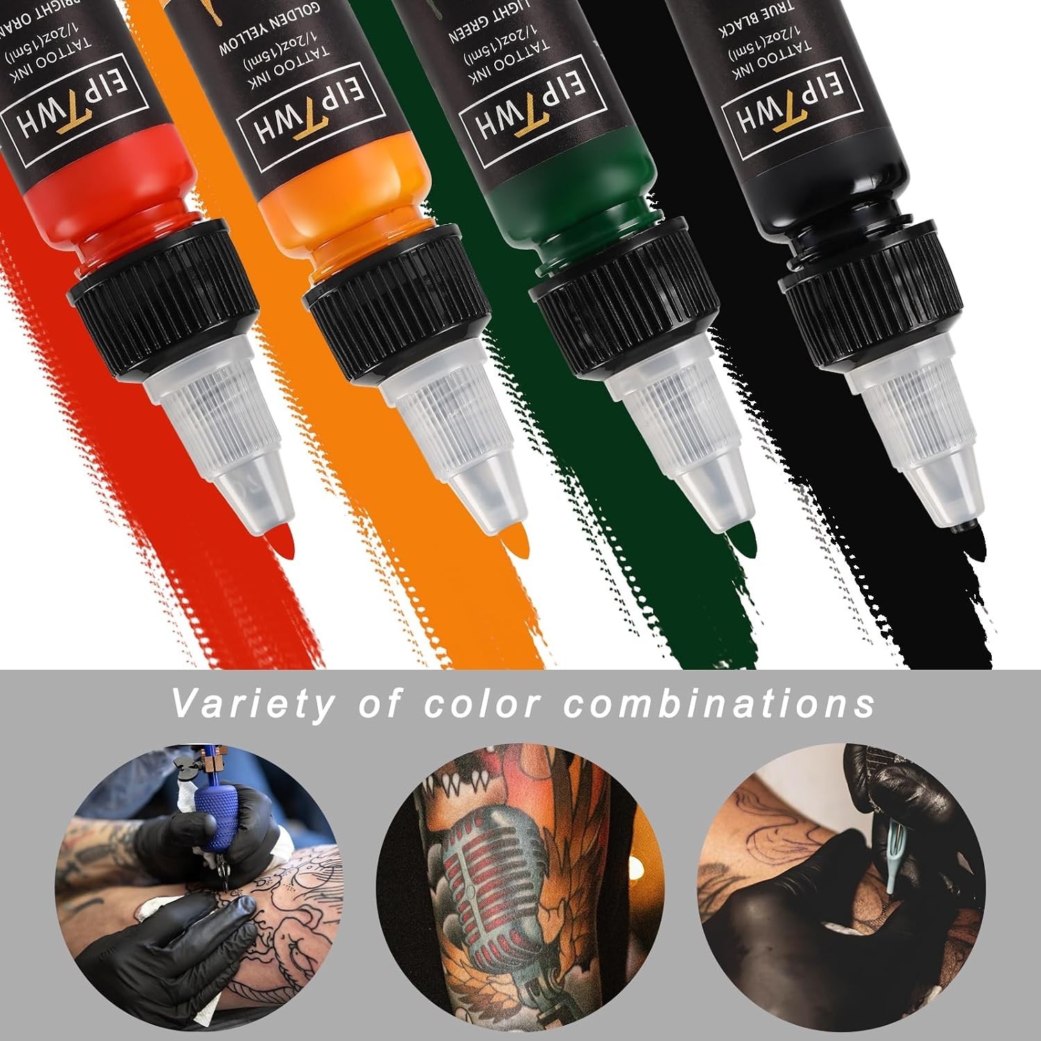 Wireless Tattoo Pen Machine Kit Complete with Power Supply Ink 10PCS Needles