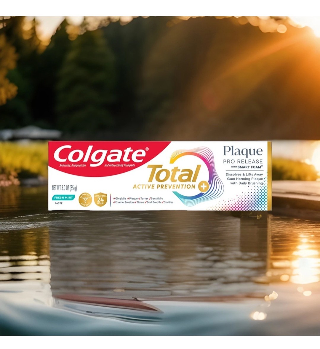 ✅Colgate Total Plaque Pro Release Fresh Mint Whitening Toothpaste 3oz