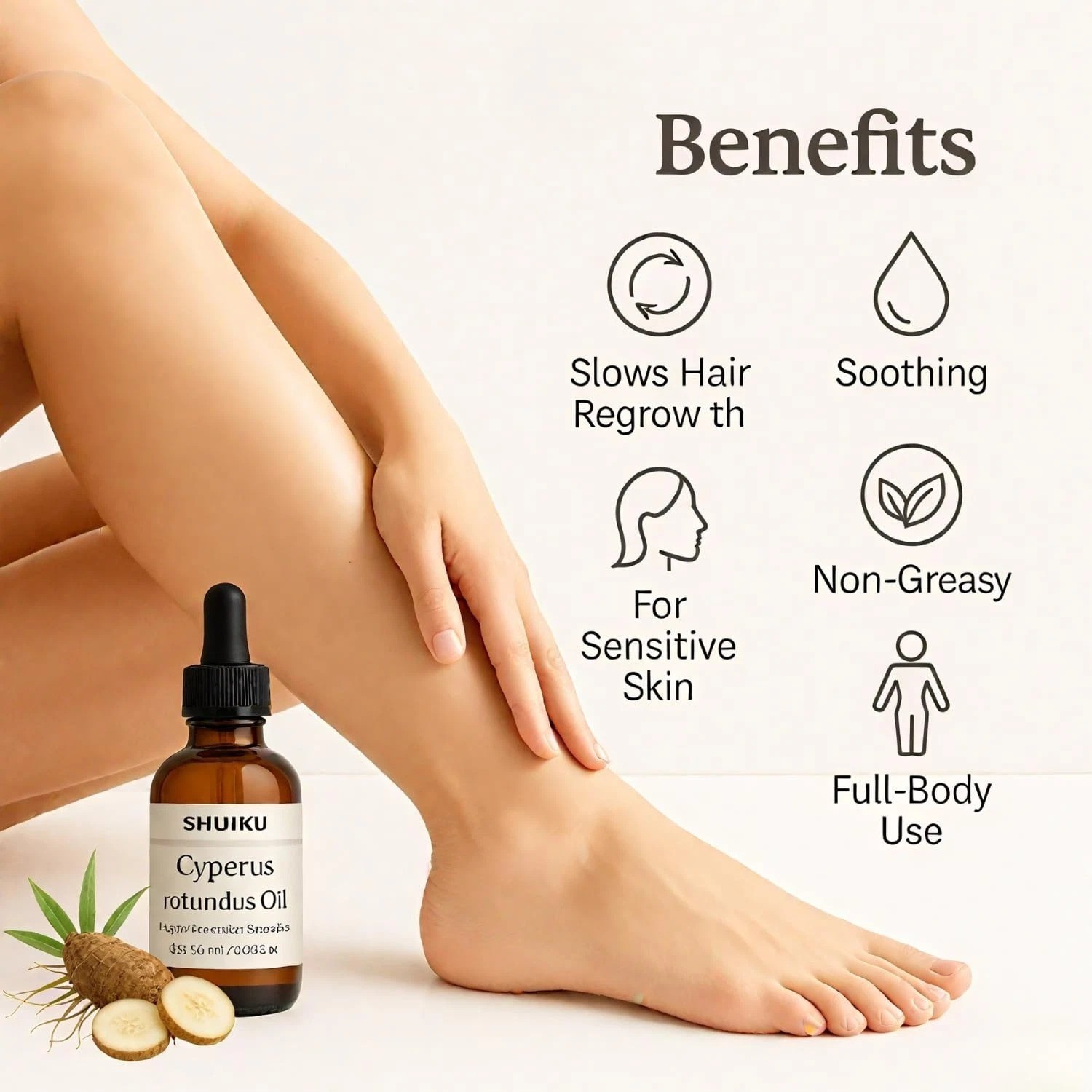 Cyperus Rotundus Oil 2 Pack 100% Pure Natural Organic Hair Removal 60ml New USA*