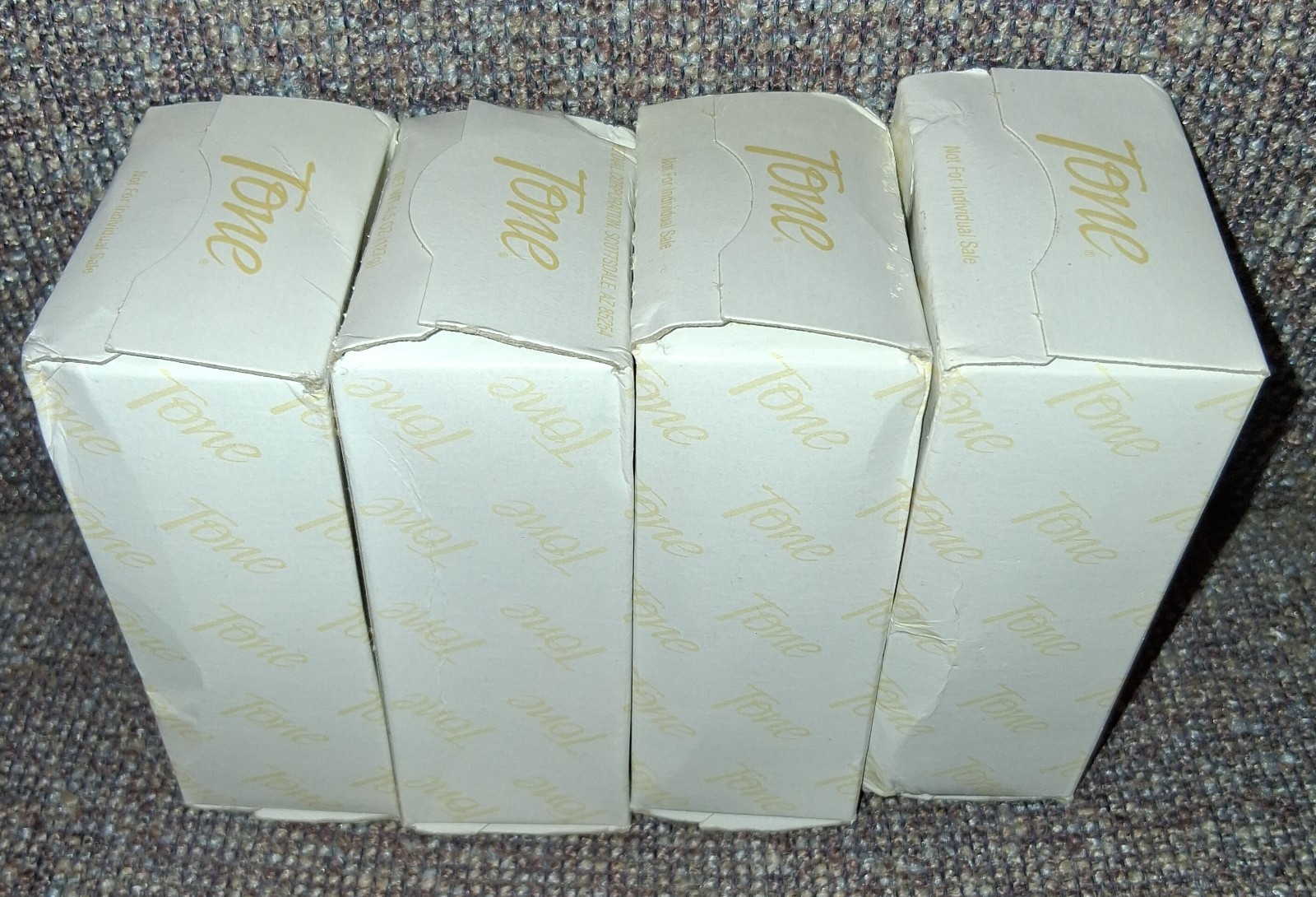 4 TONE Bar Soap – Unknown Scent- Larger 4.5 oz Bars – New ~ Dial Unopened Boxes