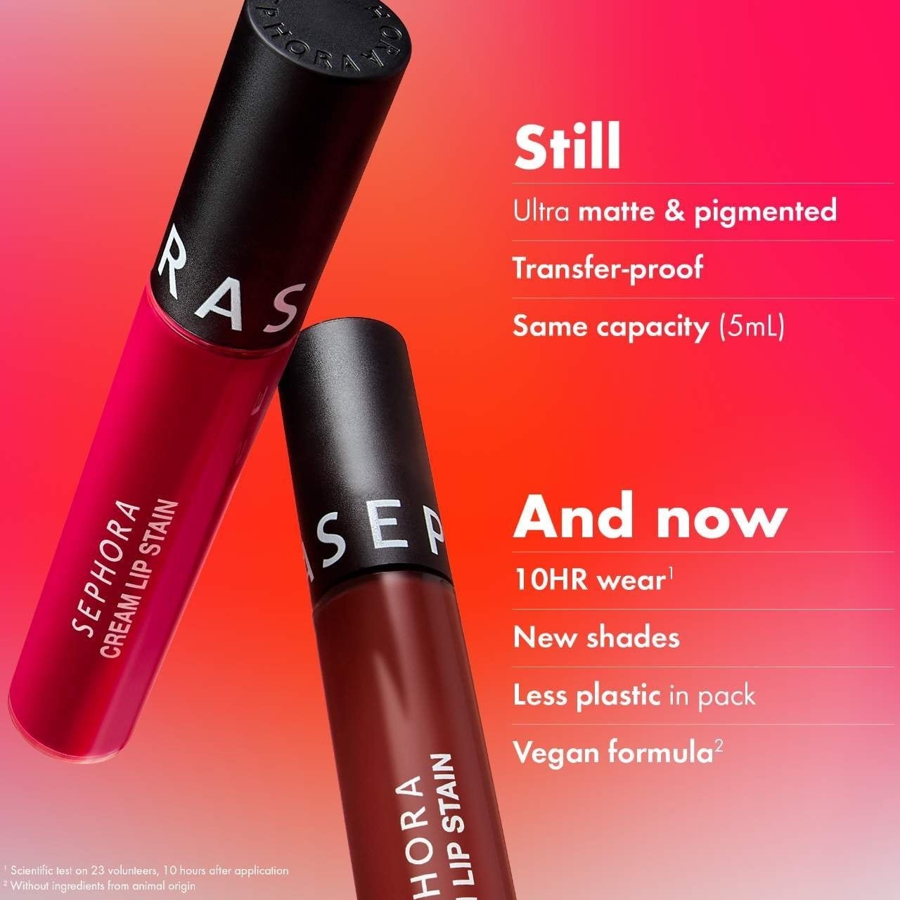 Authentic SEPHORA COLLECTION Cream Lip Stain 10HR Liquid Lipstick,50 SHADES