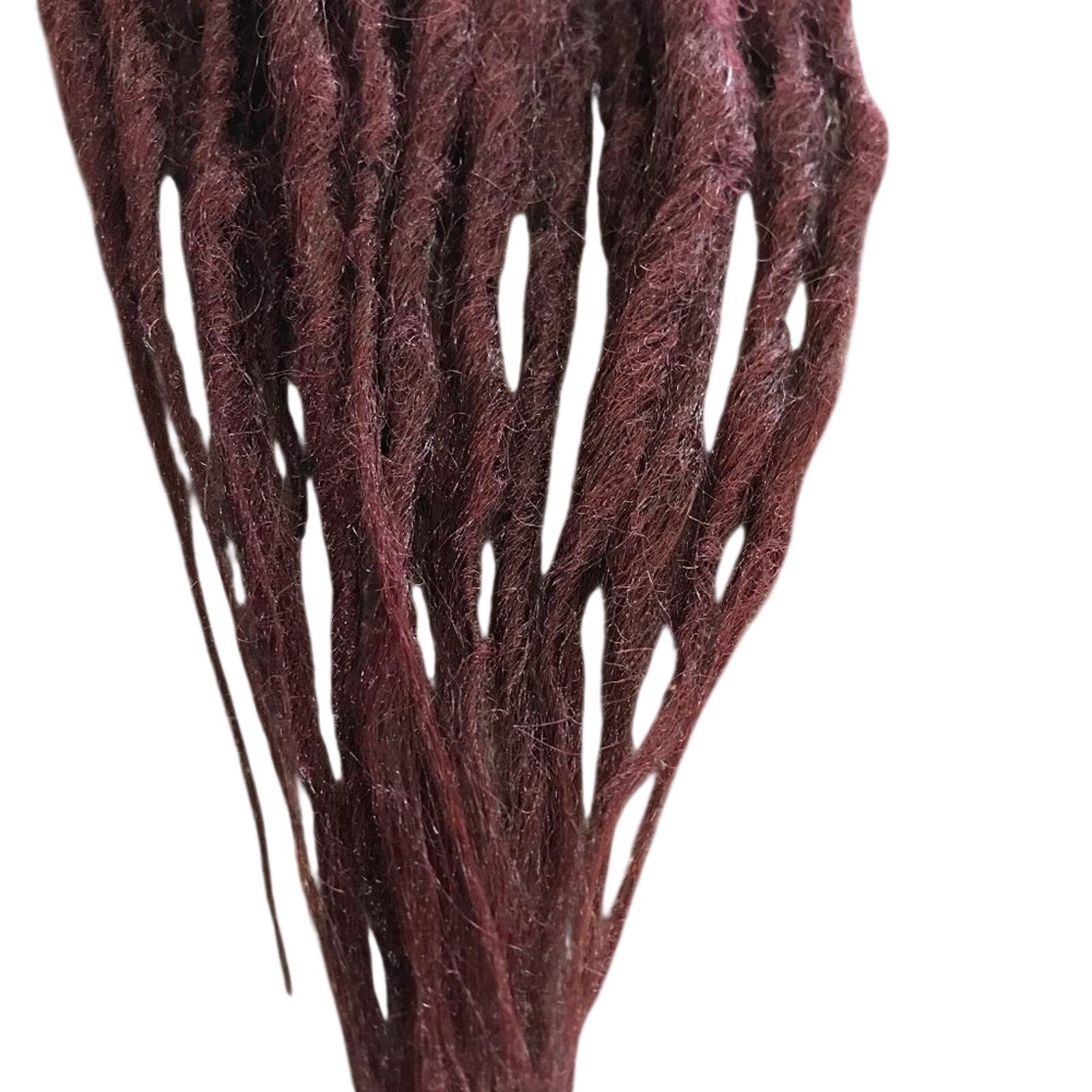 25 Burgundy Dark Auburn Brown Dreads Dreadlock Hair Extensions