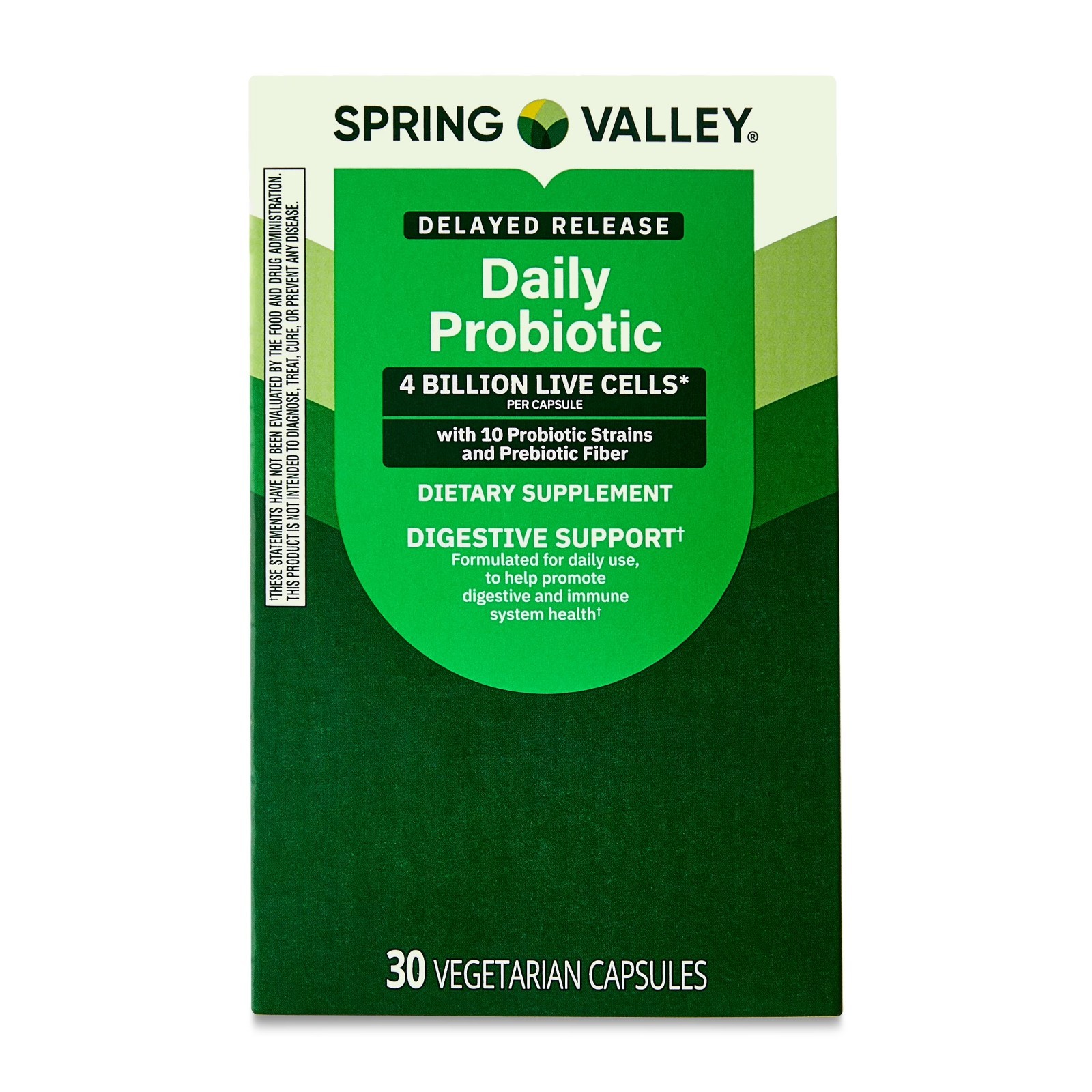 Spring Valley Daily Probiotic Delayed Release Capsules for Digestive Health, 4 B