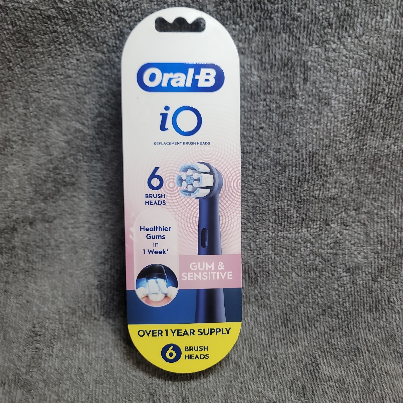 Oral B iO Gum & Sensitive Replacement Brush Heads 1+ Year Supply 6 Count Sealed