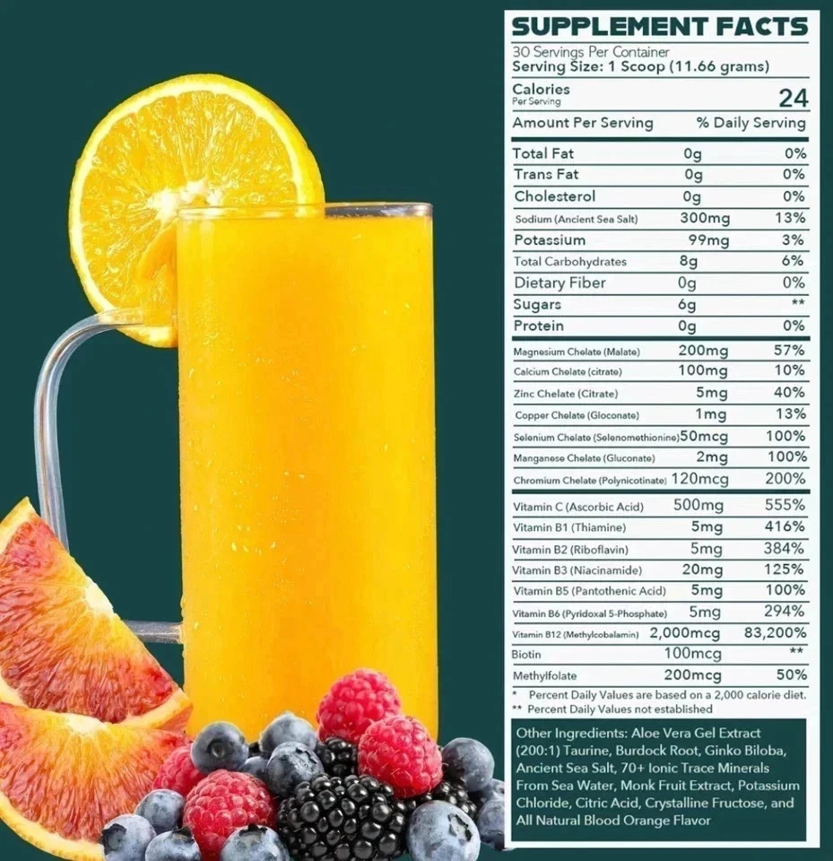 3PCS Optimize Minerals Multi – Mineral Daily Powder – Gluten Free, 30 Servings-