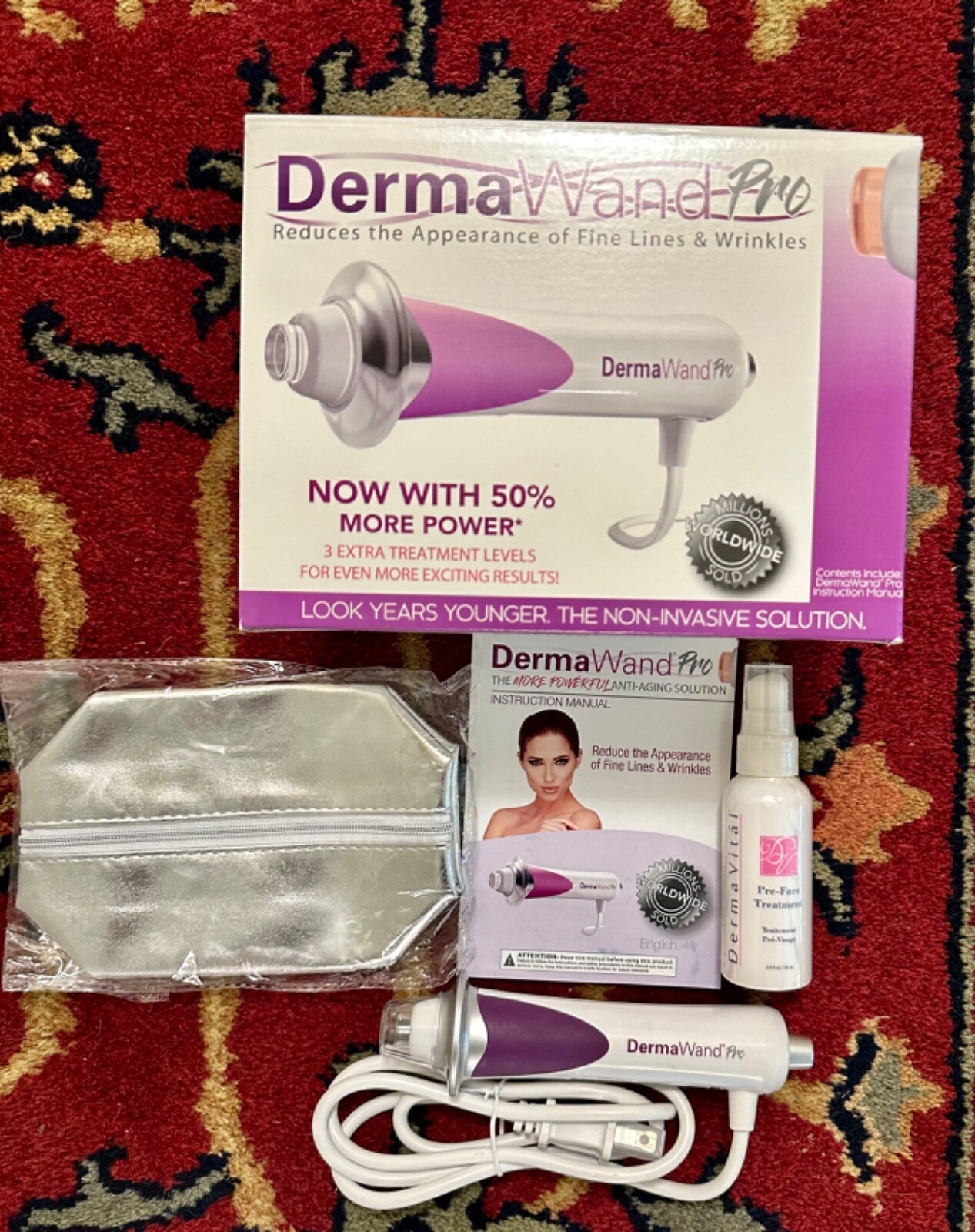 DermaWand Pro High Frequency Wand – Bag,Guide, Preface, BNIB! 1 Year Warranty