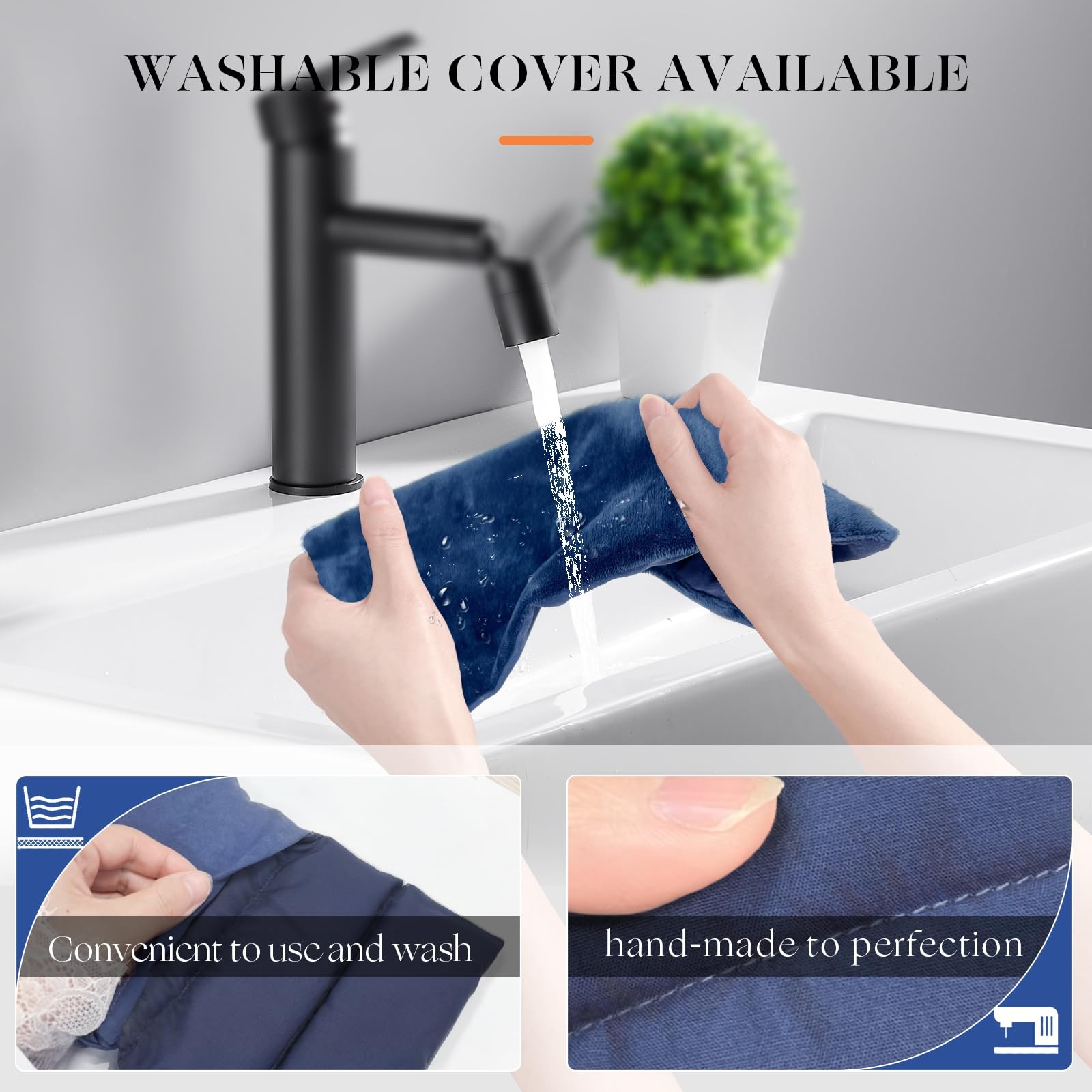 Microwavable Heating Pad with Washable Cover 13×7 Inch Flaxseed Microwave Hot