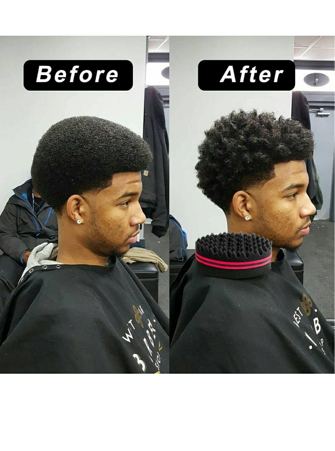 Twist Combs, ABS Plastic, Hair Sponge Brush Upgraded Design for Men Women Curls